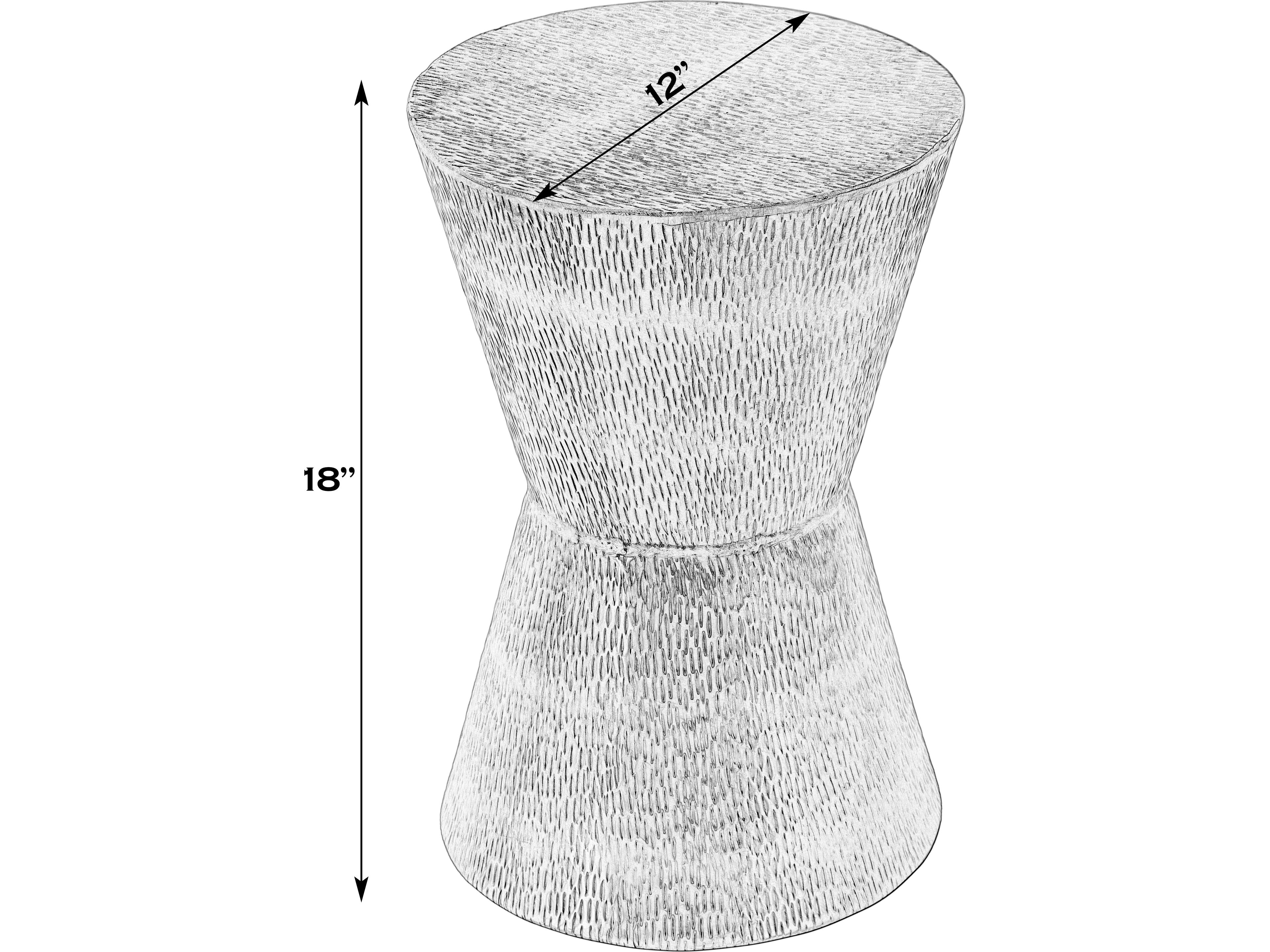 Butler Flen Round Metal Bronze End Table