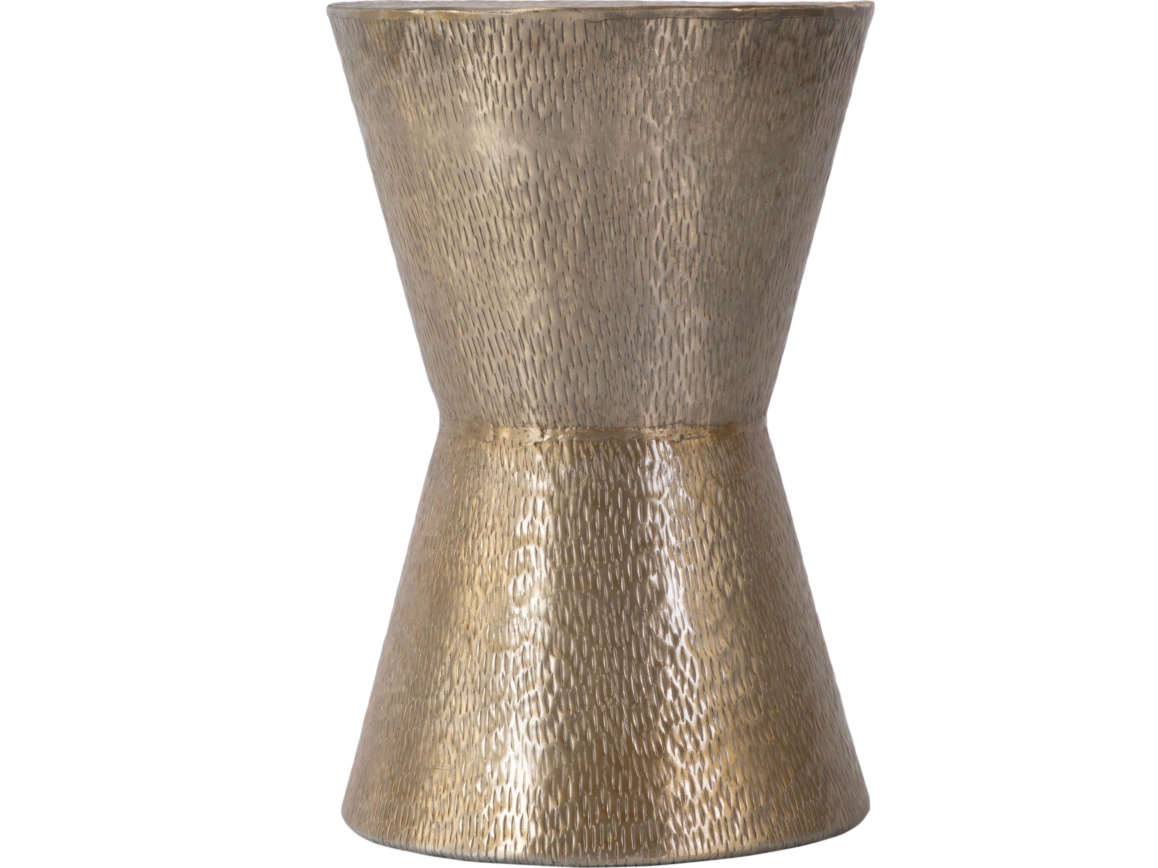 Butler Flen Round Metal Bronze End Table