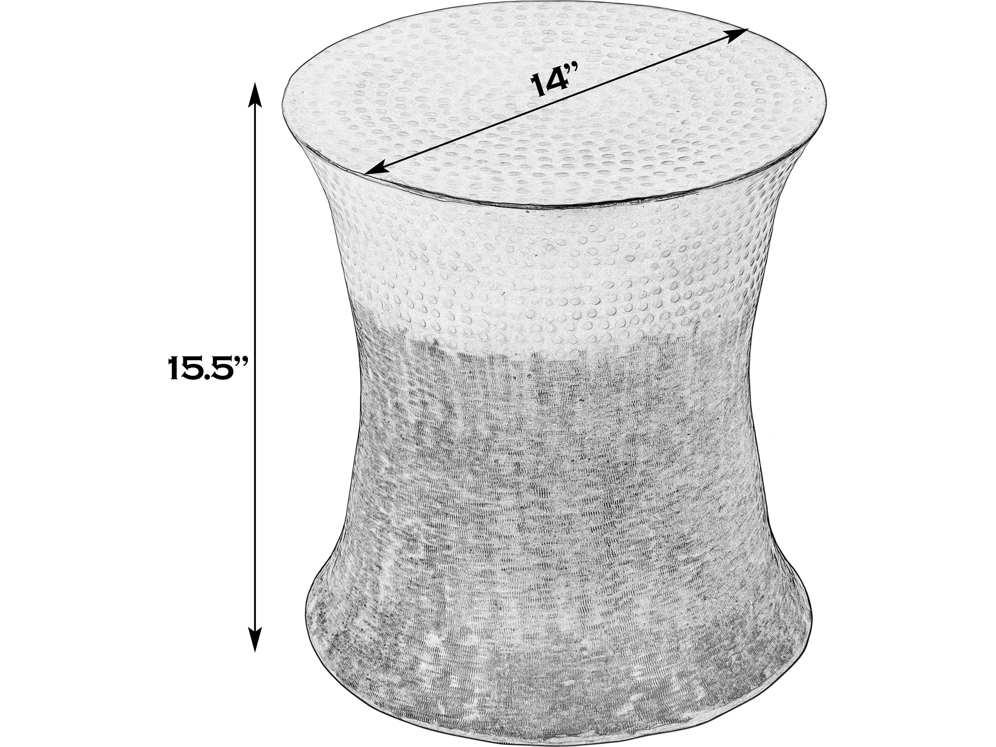 Butler Galveston Round Metal Bronze End Table