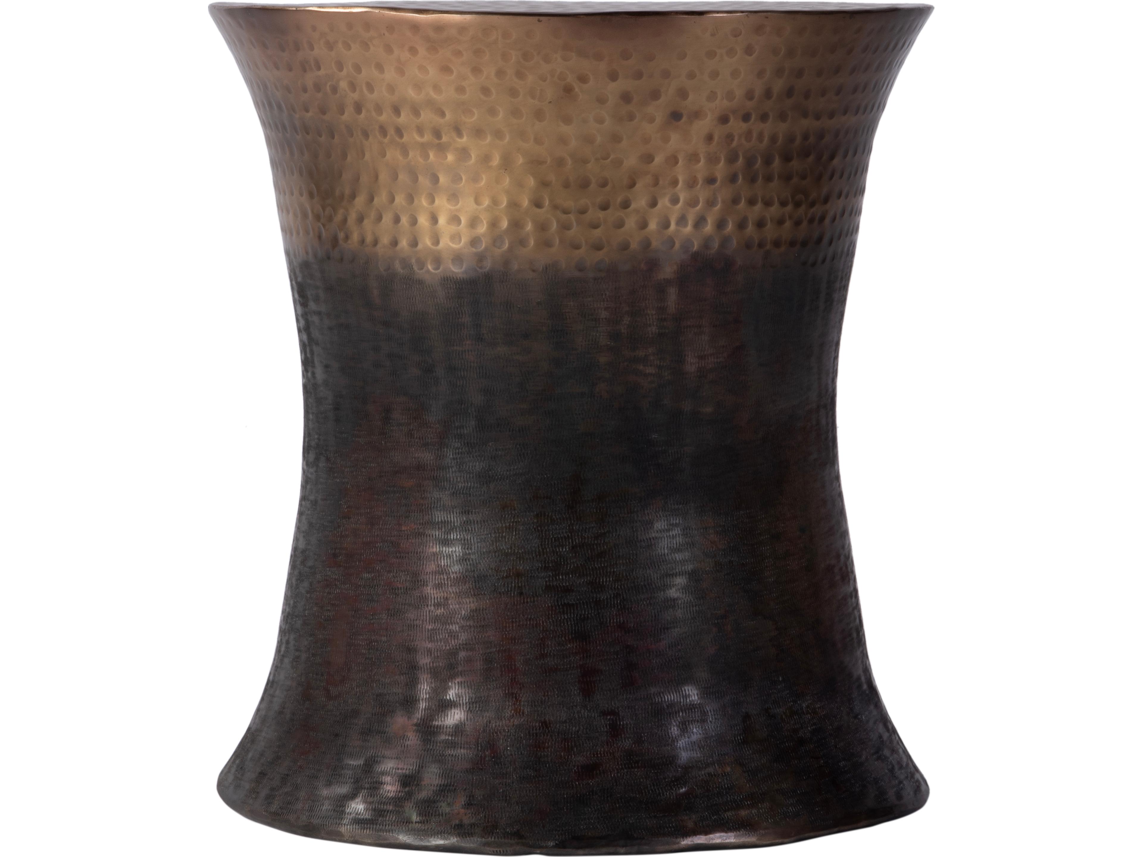 Butler Galveston Round Metal Bronze End Table