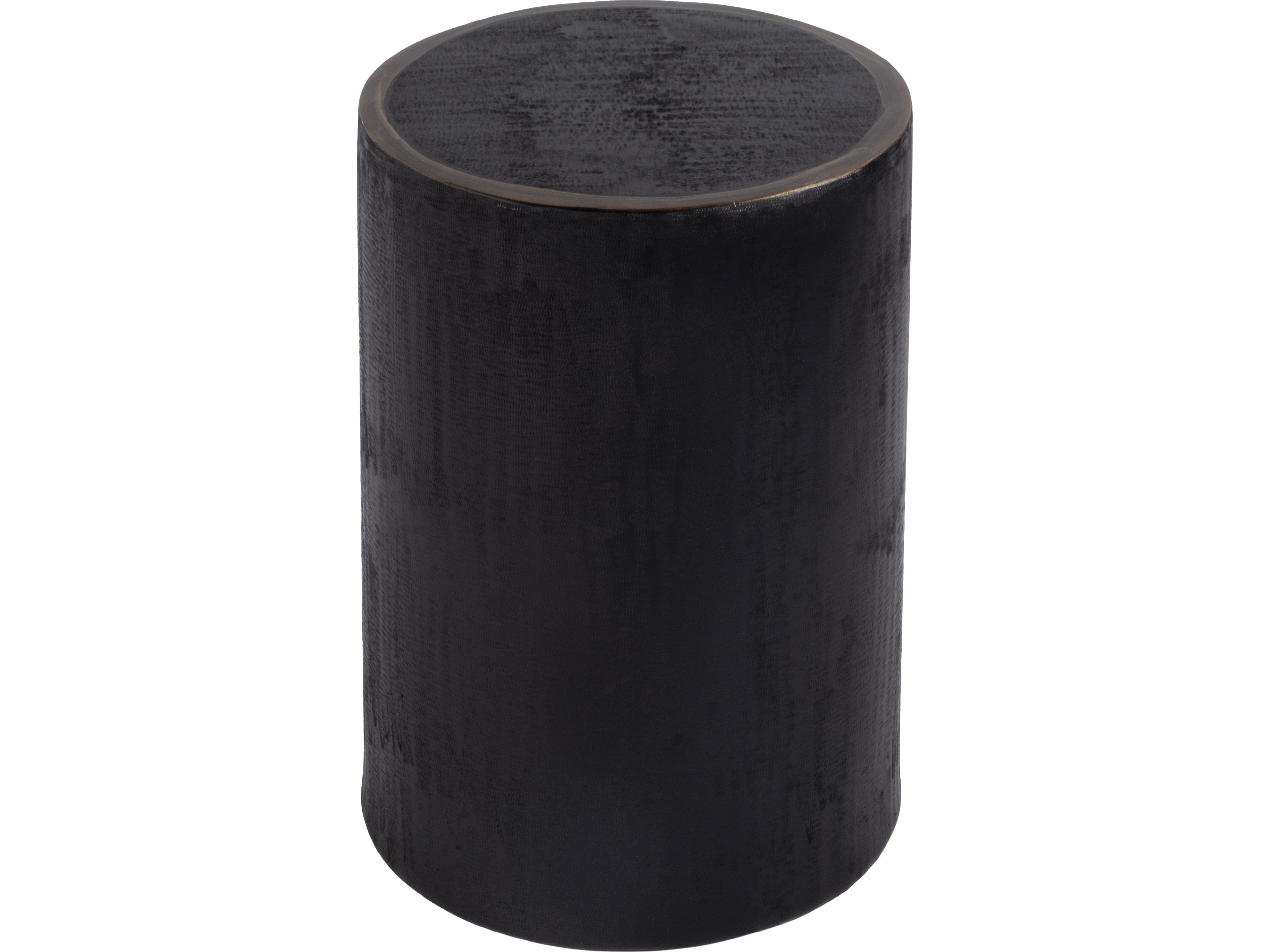 Tundra Round Metal Bronze End Table