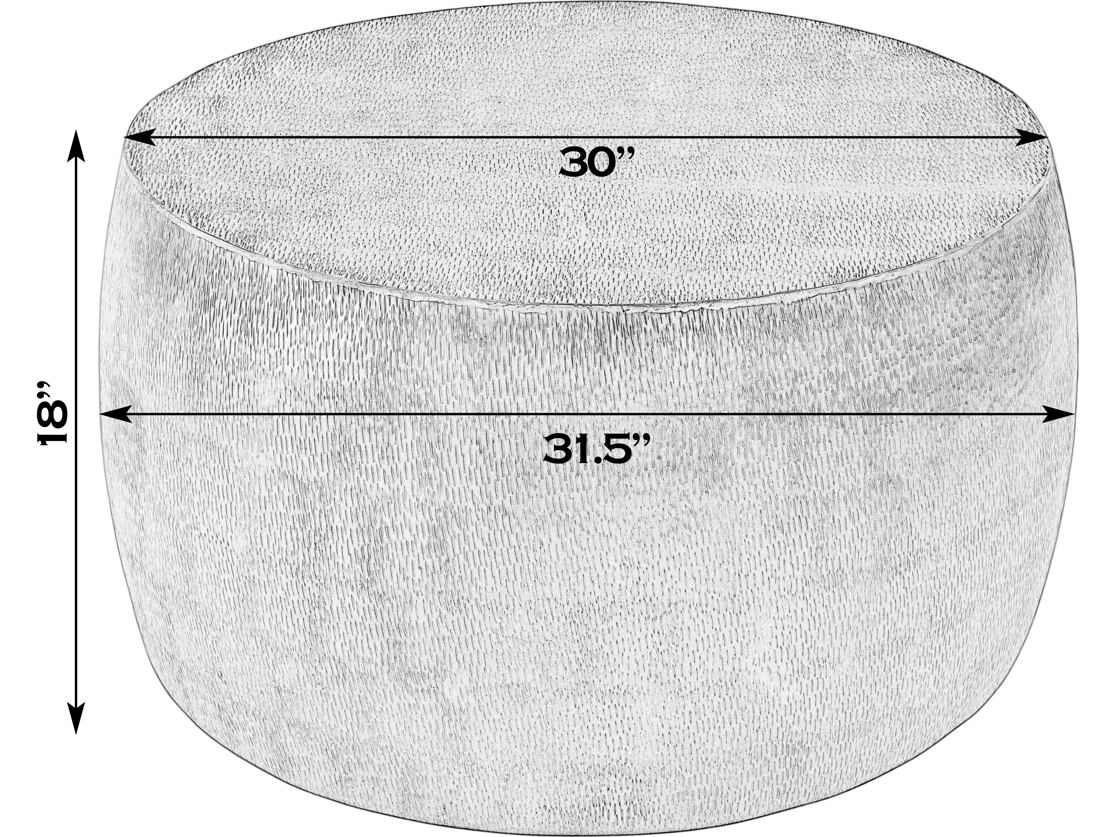 Butler Sahara Round Metal Antique Gold Coffee Table