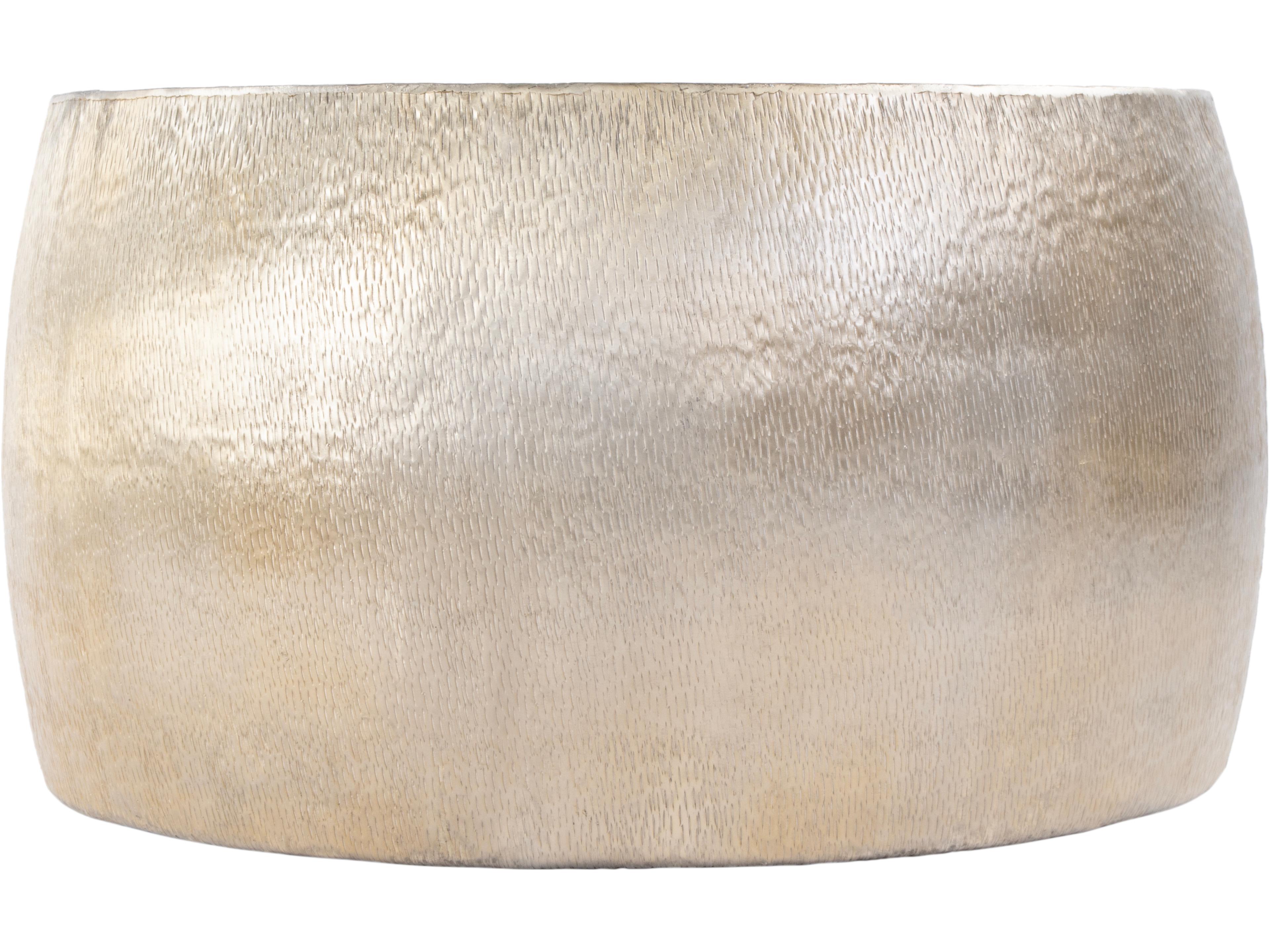 Butler Sahara Round Metal Antique Gold Coffee Table