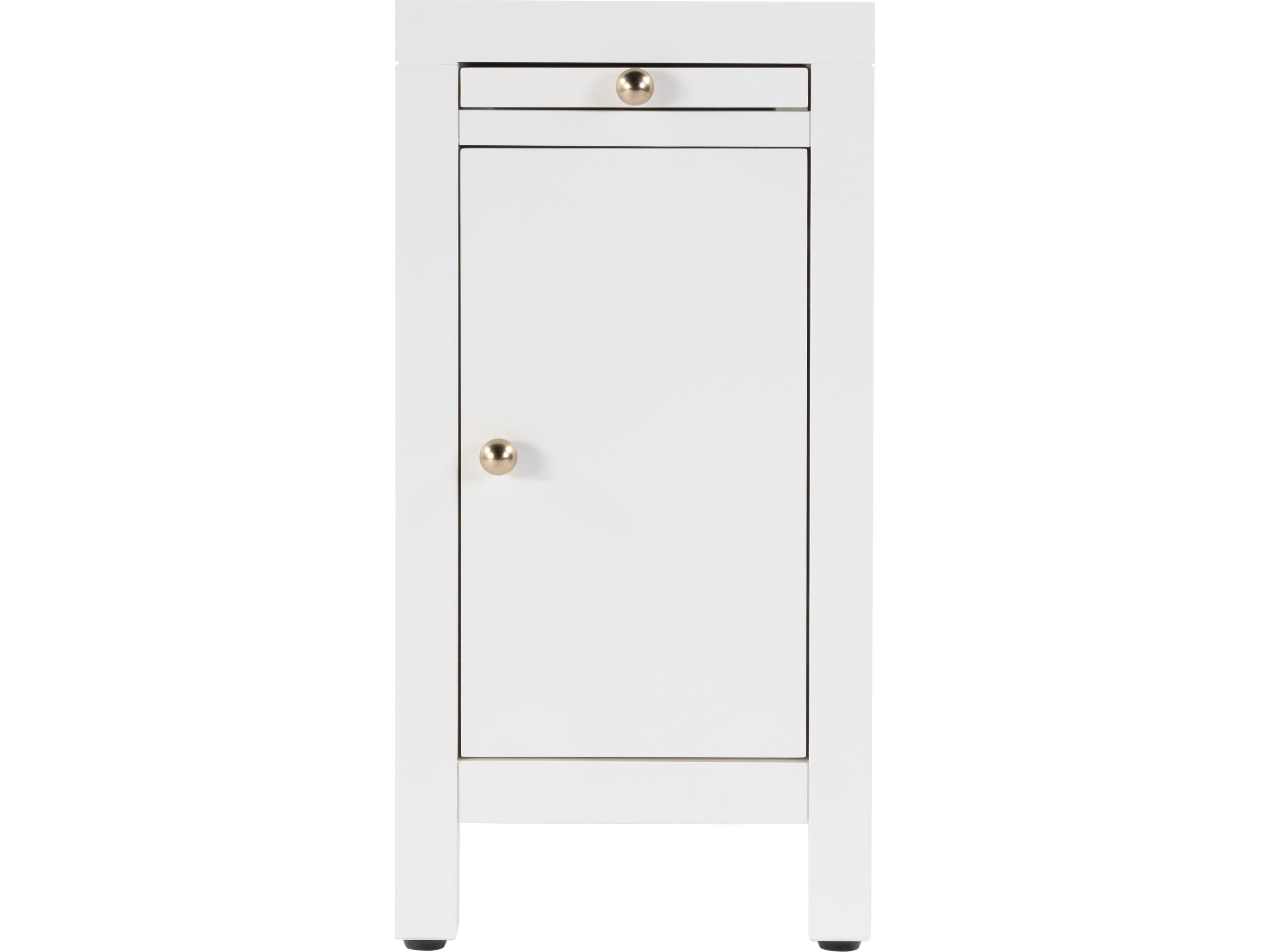 Butler Nora Rectangular Wood Smooth White End Table