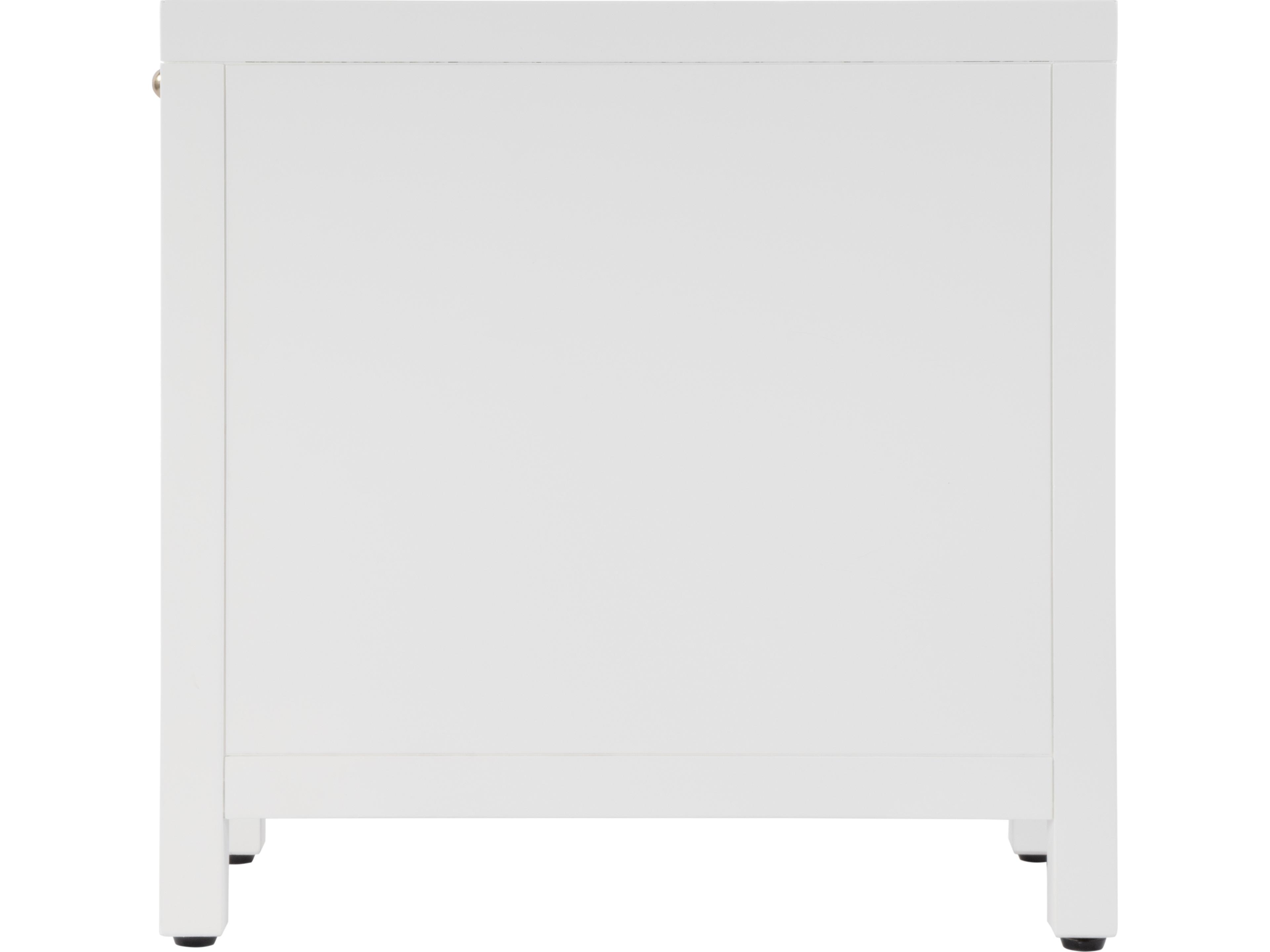 Butler Nora Rectangular Wood Smooth White End Table