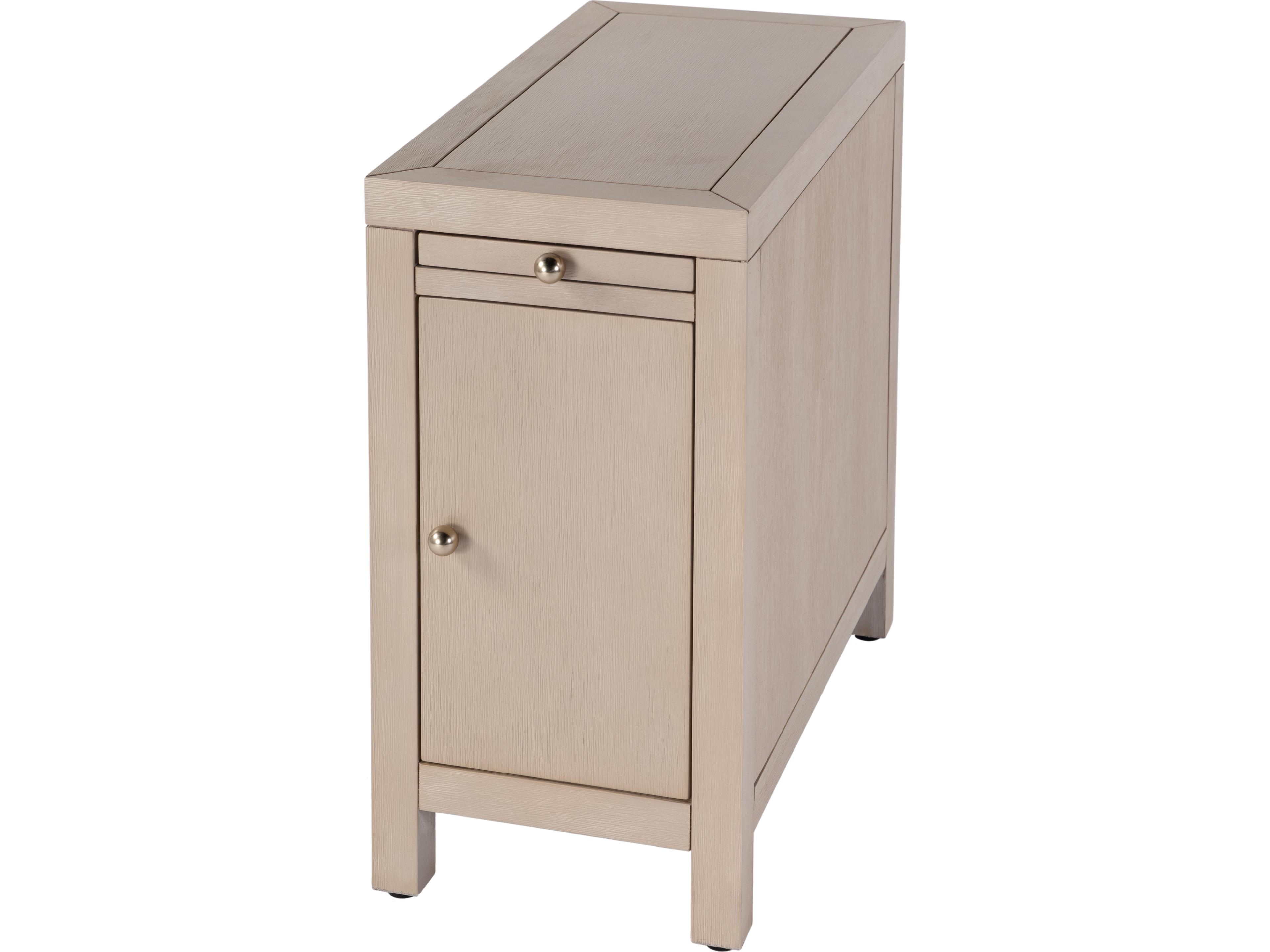 Nora Rectangular Wood Antique Taupe End Table