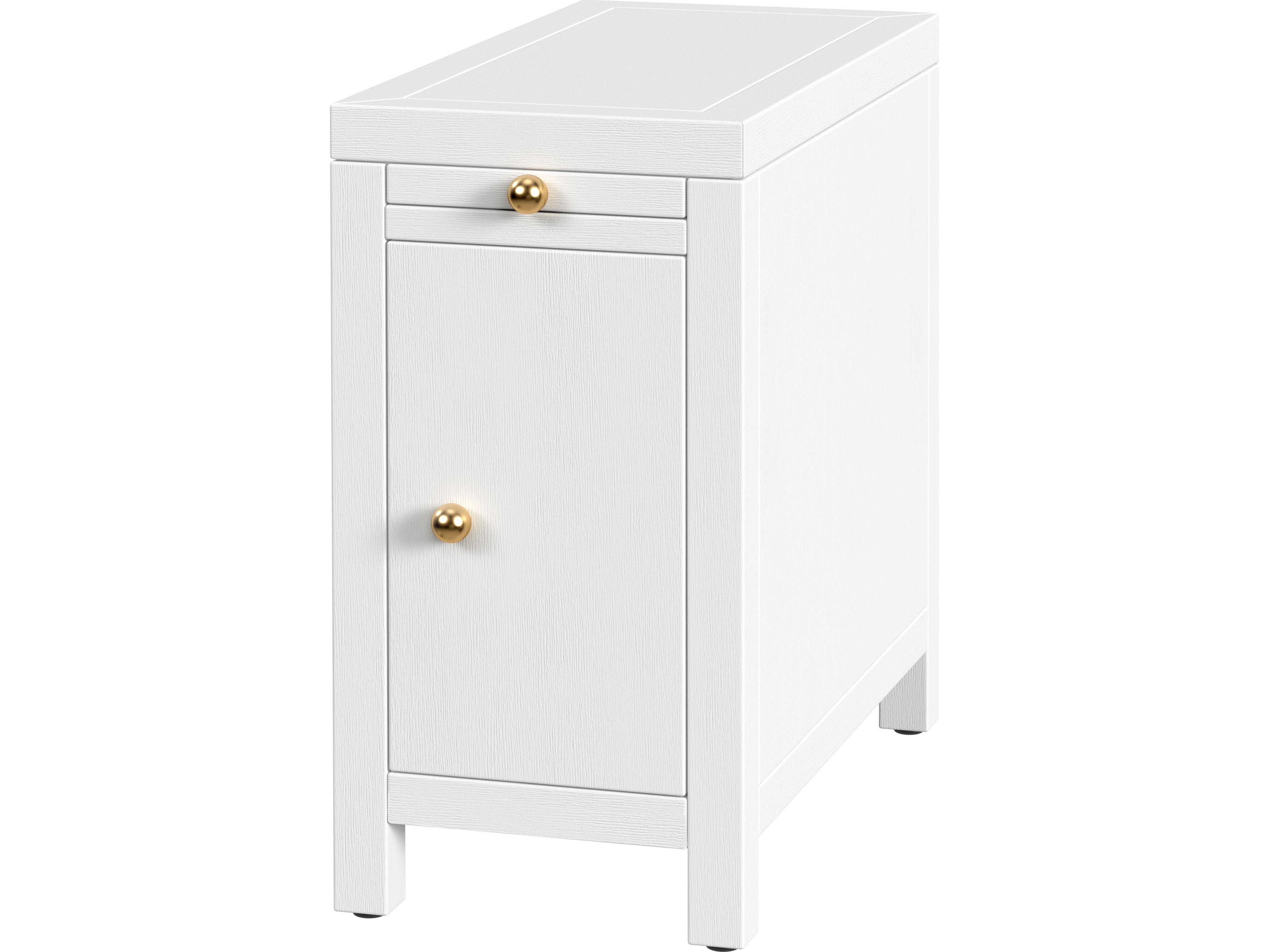 Butler Nora Rectangular Wood White End Table
