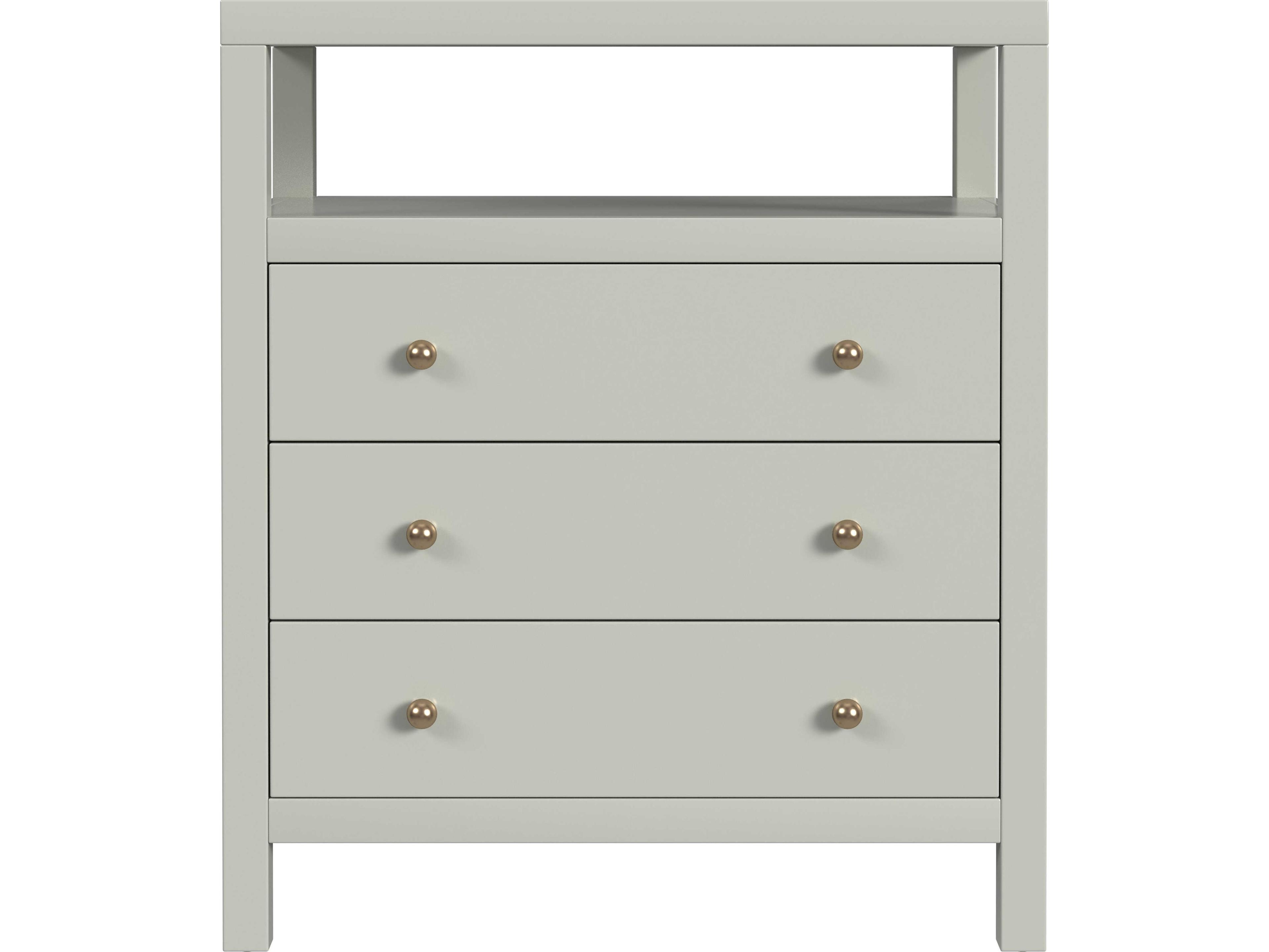 Butler Nora 3-Drawers Acacia Wood Nightstand