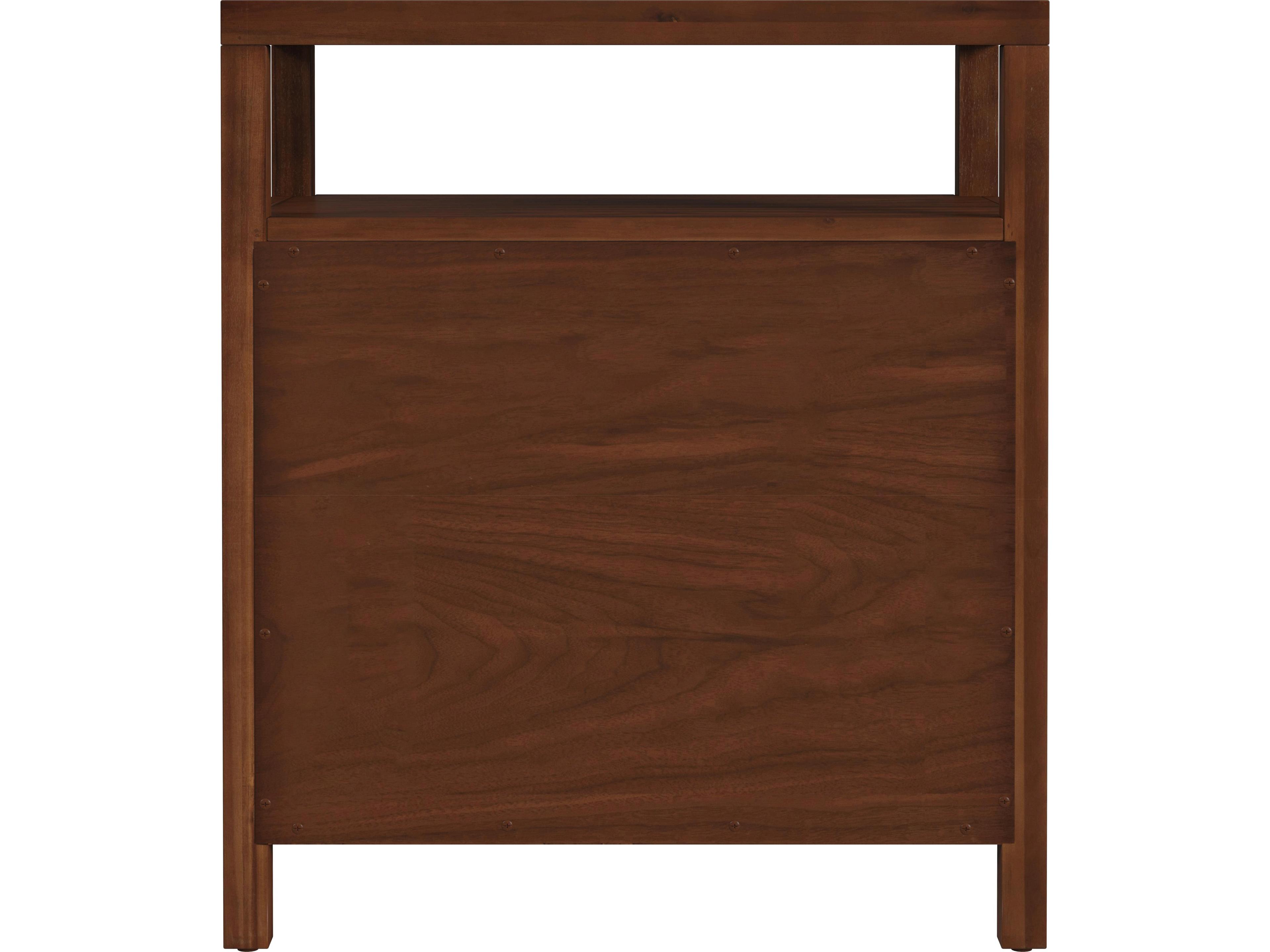 Butler Nora 3-Drawers Brown Acacia Wood Nightstand