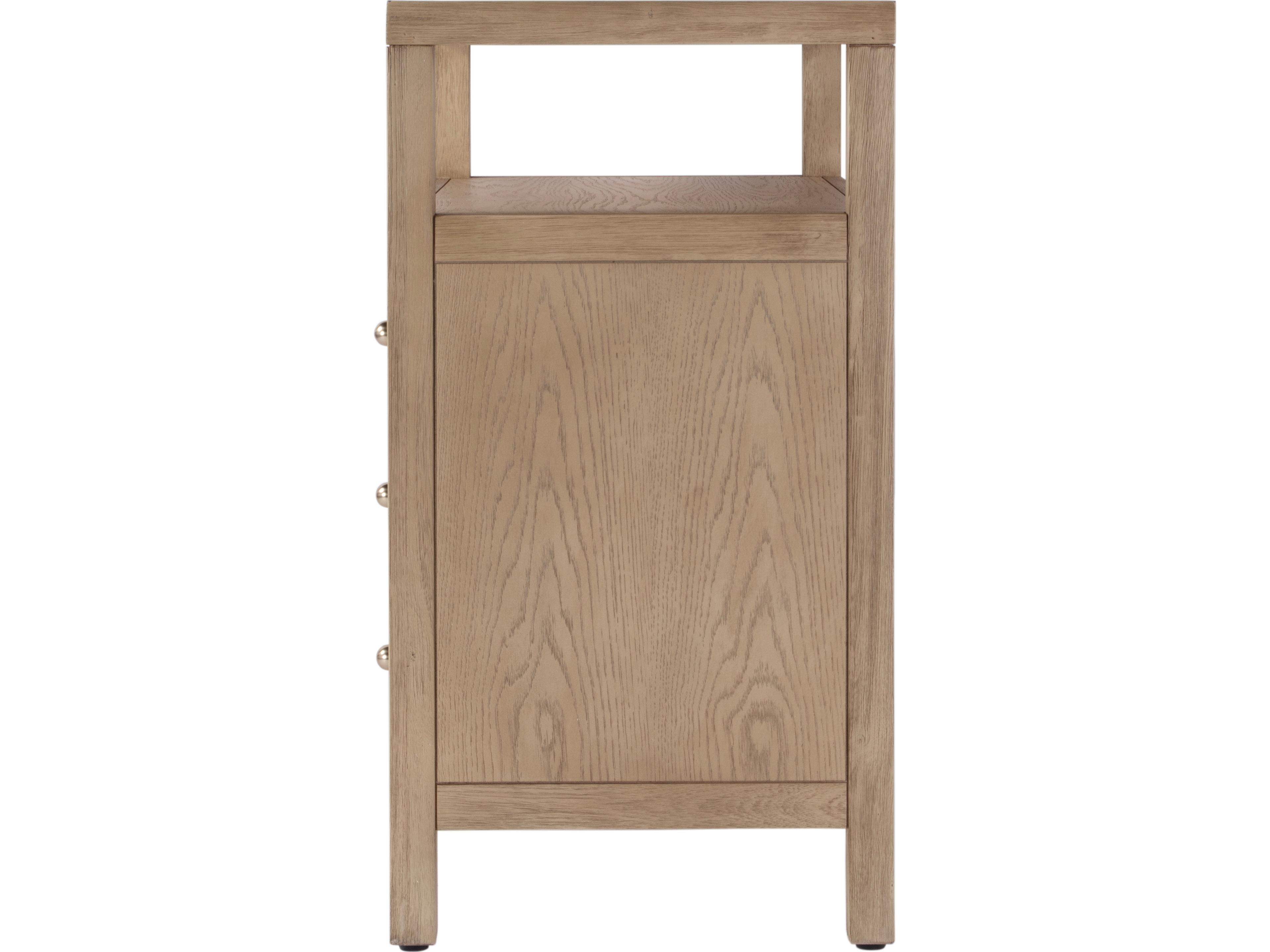 Butler Nora 3-Drawers Natural Acacia Wood Nightstand