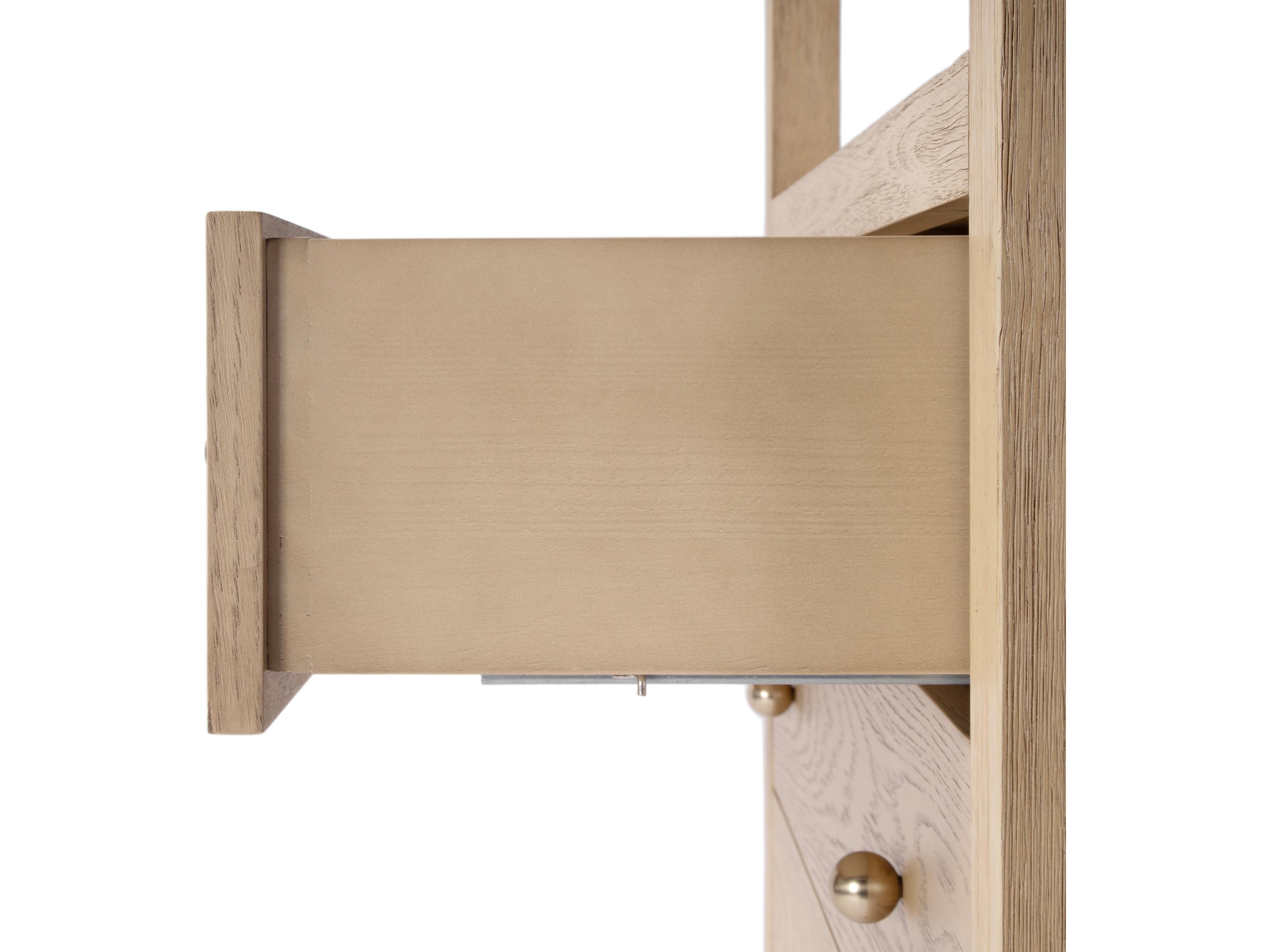 Butler Nora 3-Drawers Natural Acacia Wood Nightstand