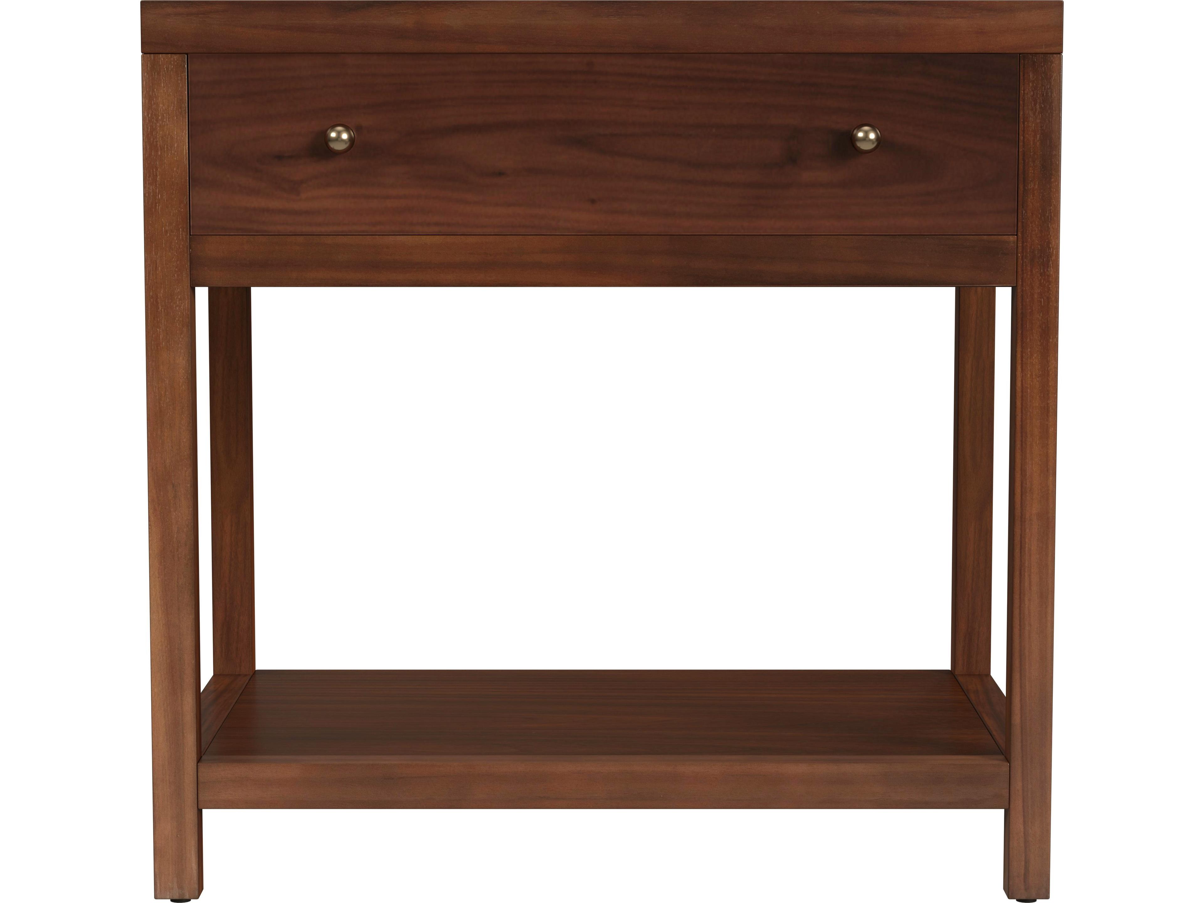Butler Nora 1-Drawer Brown Acacia Wood Nightstand