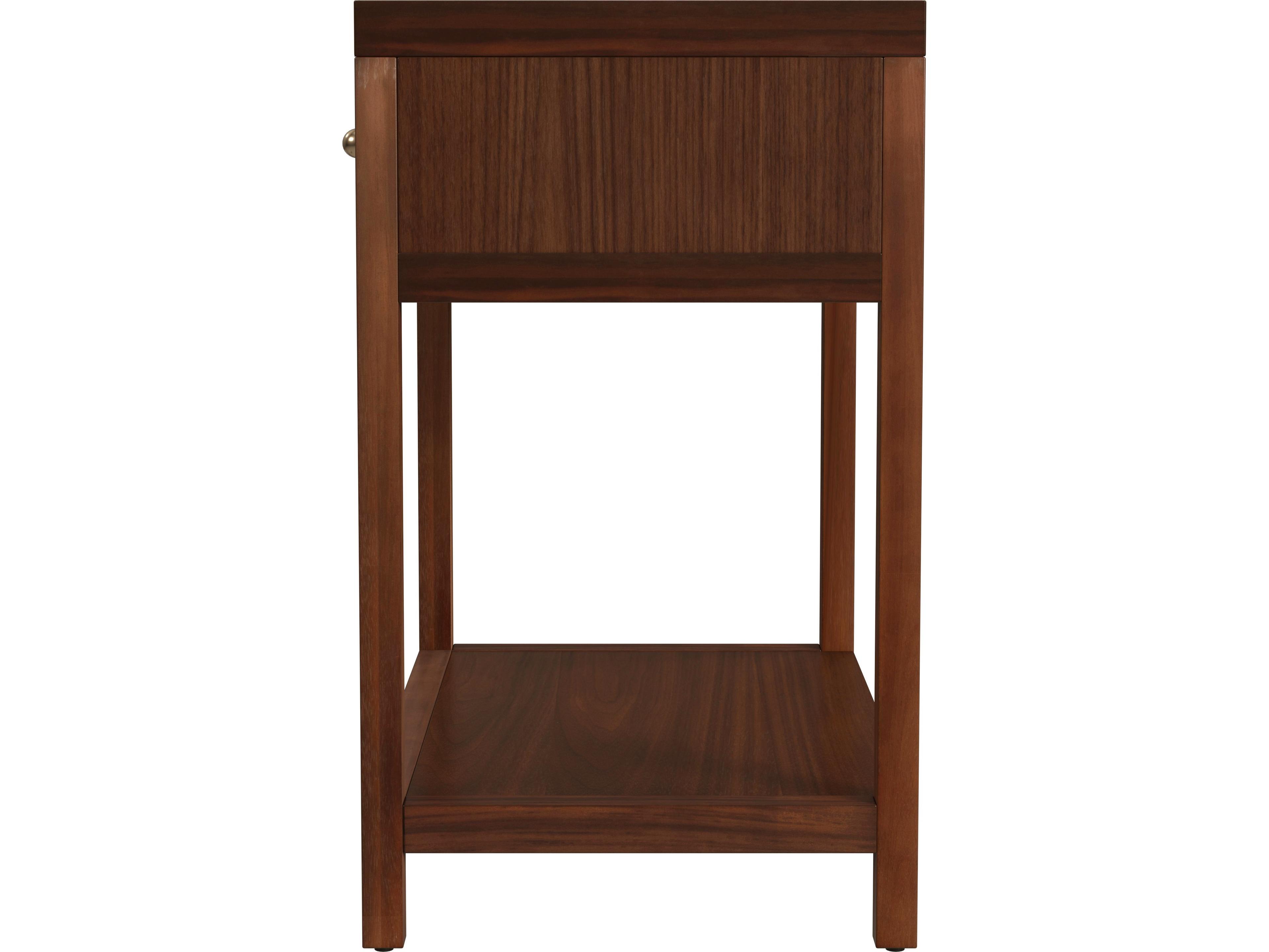 Butler Nora 1-Drawer Brown Acacia Wood Nightstand