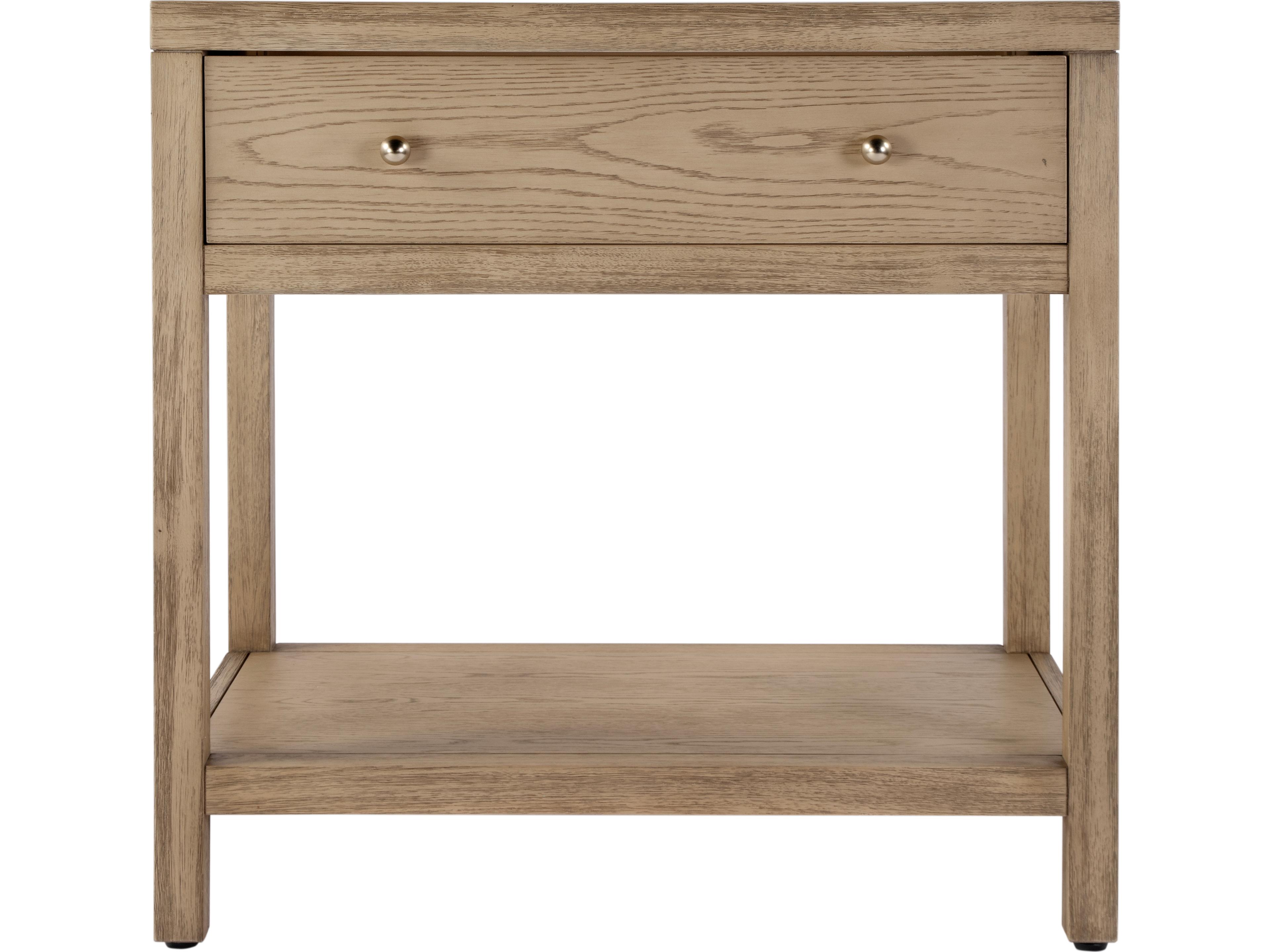 Butler Nora 1-Drawer Natural Acacia Wood Nightstand
