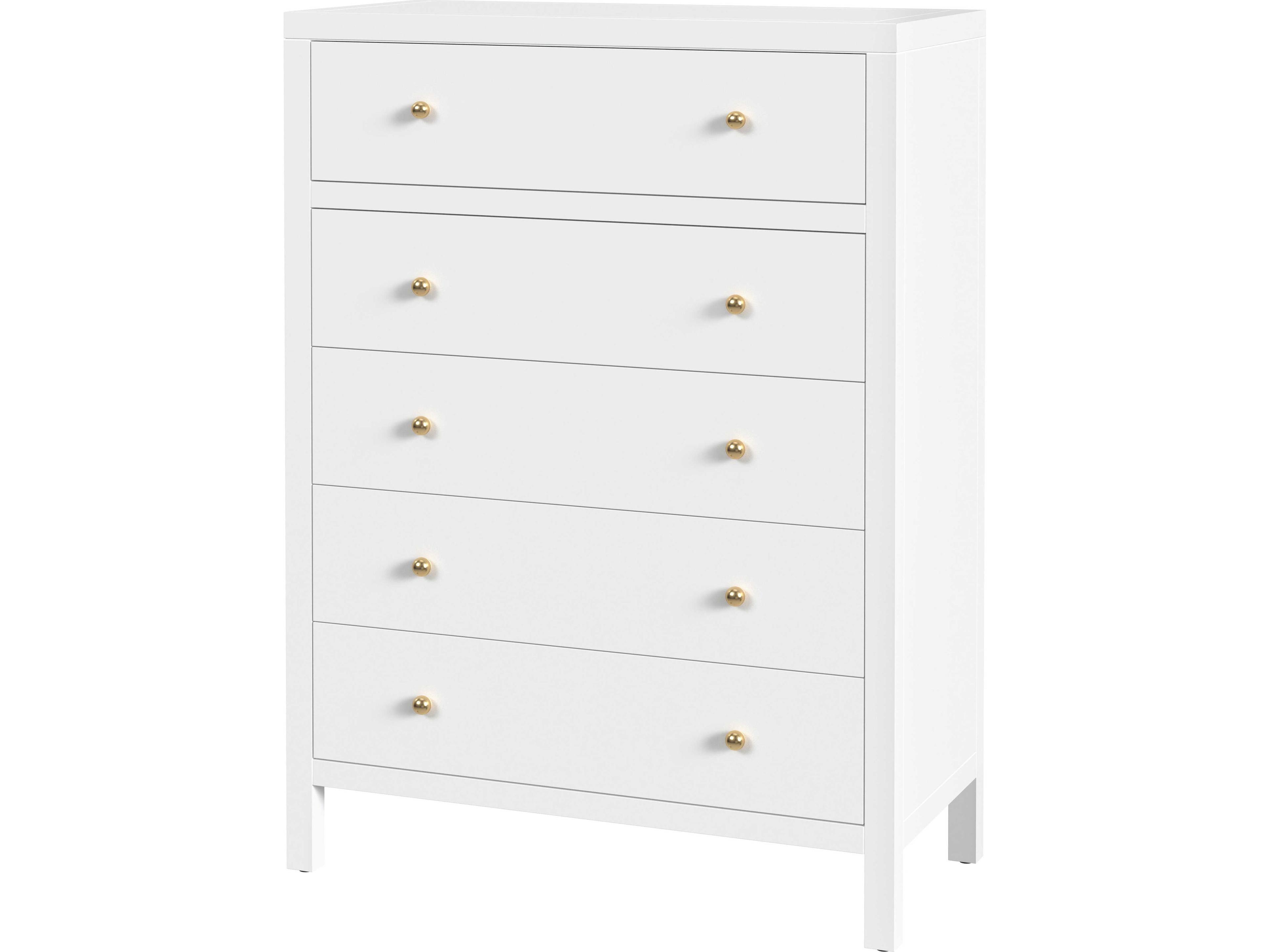 Nora 5-Drawers Acacia Wood Double Dresser