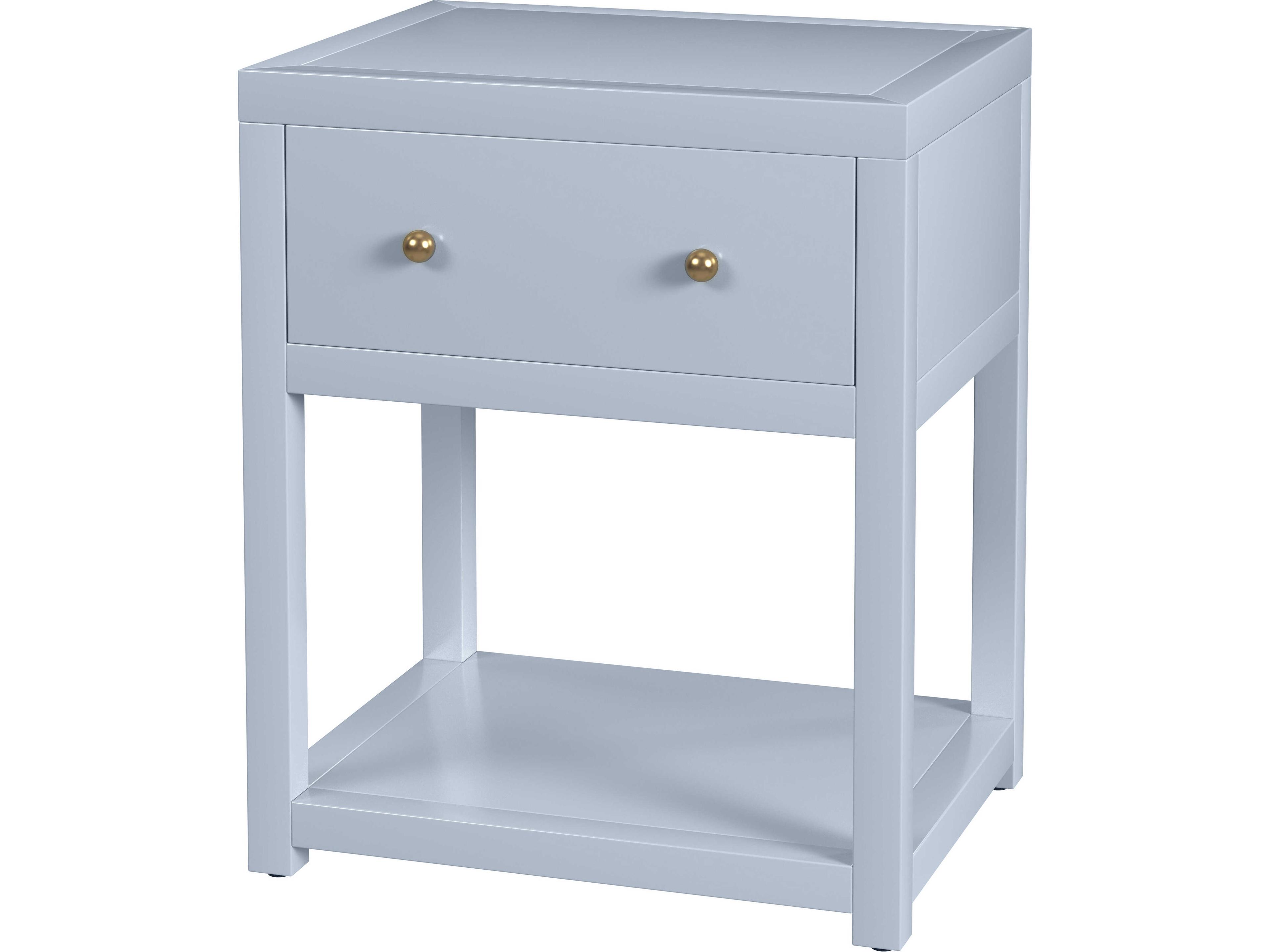 Nora 1-Drawer Acacia Wood Nightstand