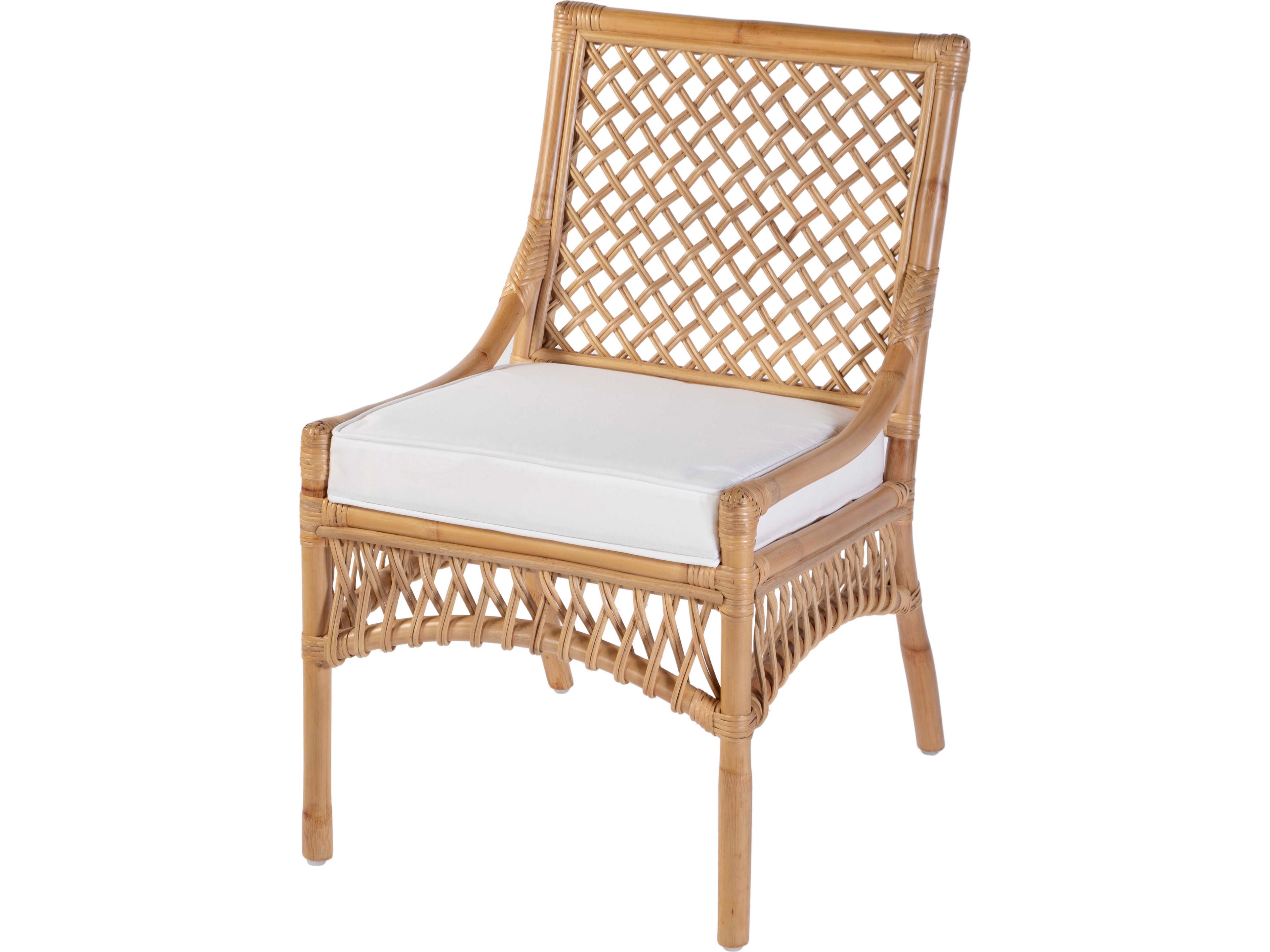 Antigua Natural Upholstered Armless Dining Chair