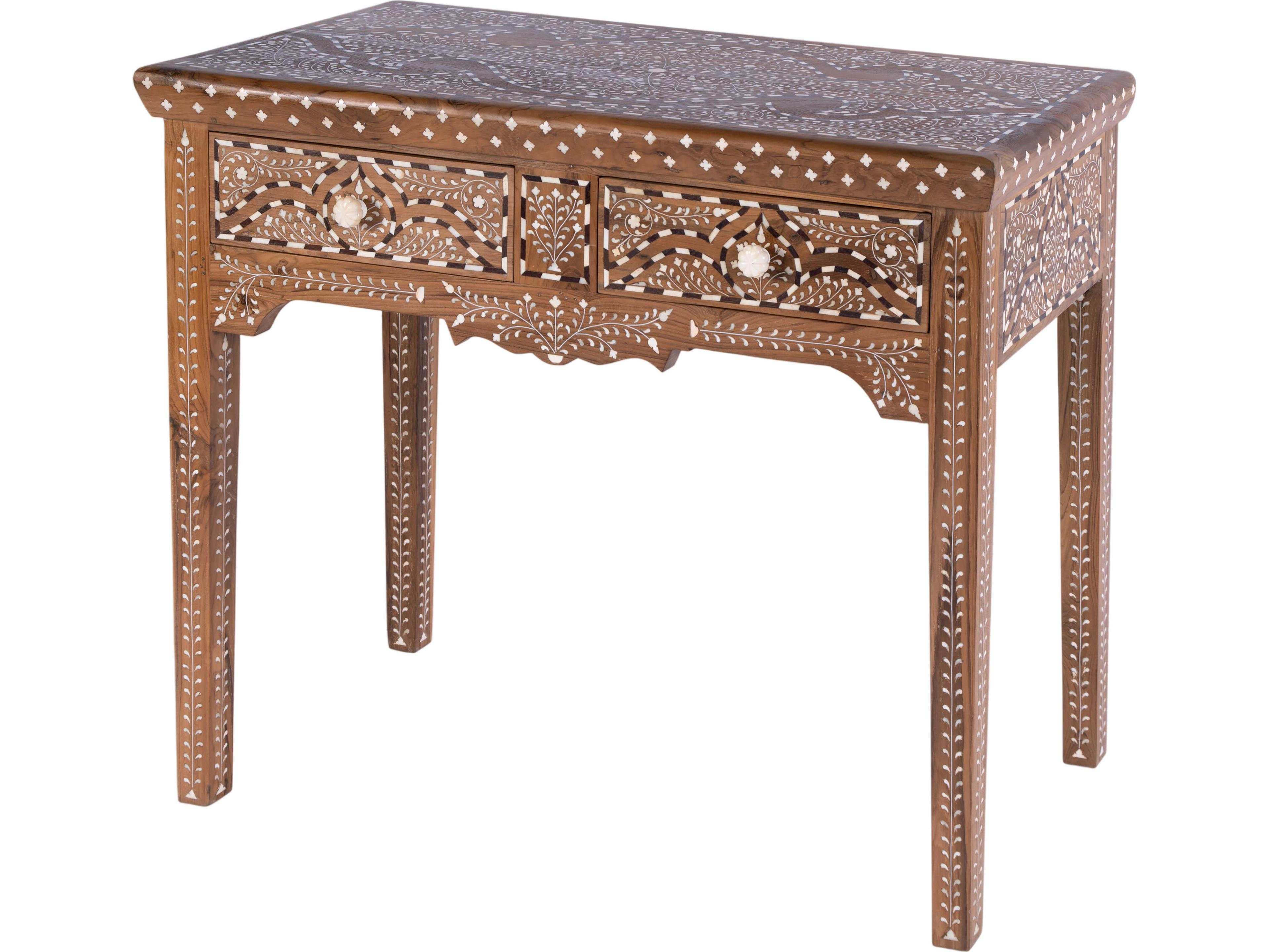 Rashmi Rectangular Wood Brown Console Table