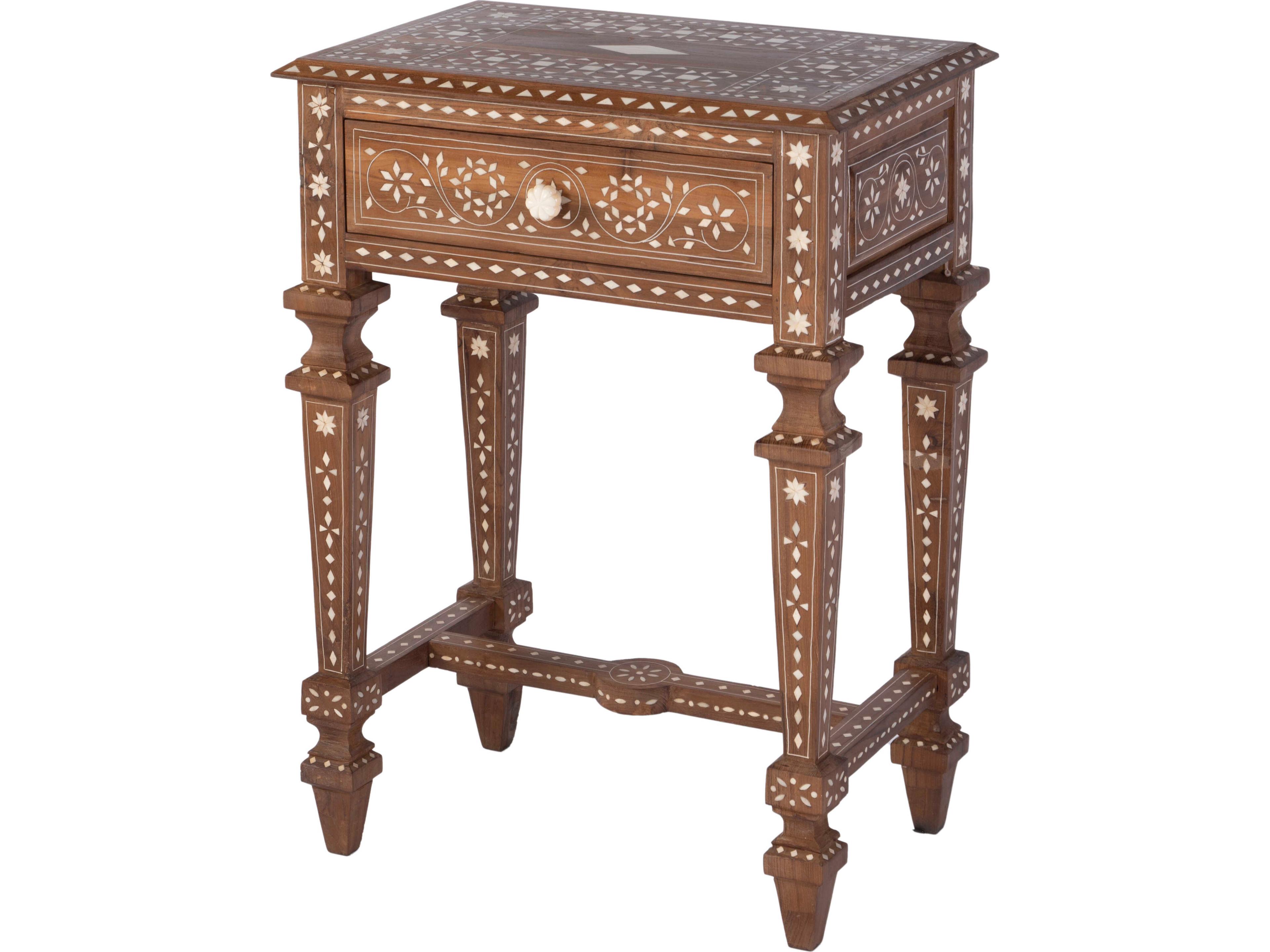 Rashmi Rectangular Wood Brown End Table