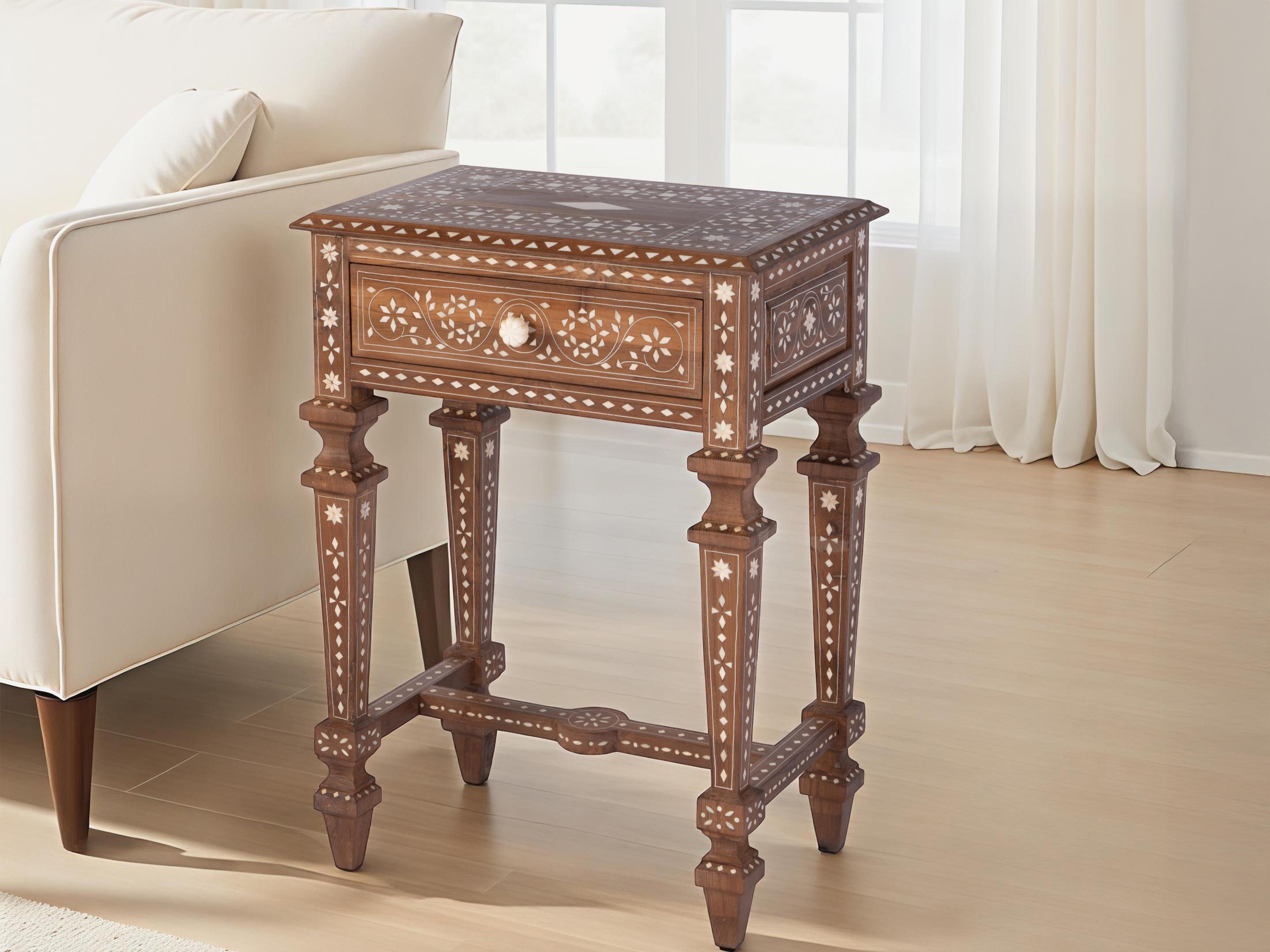 Butler Rashmi Rectangular Wood Brown End Table