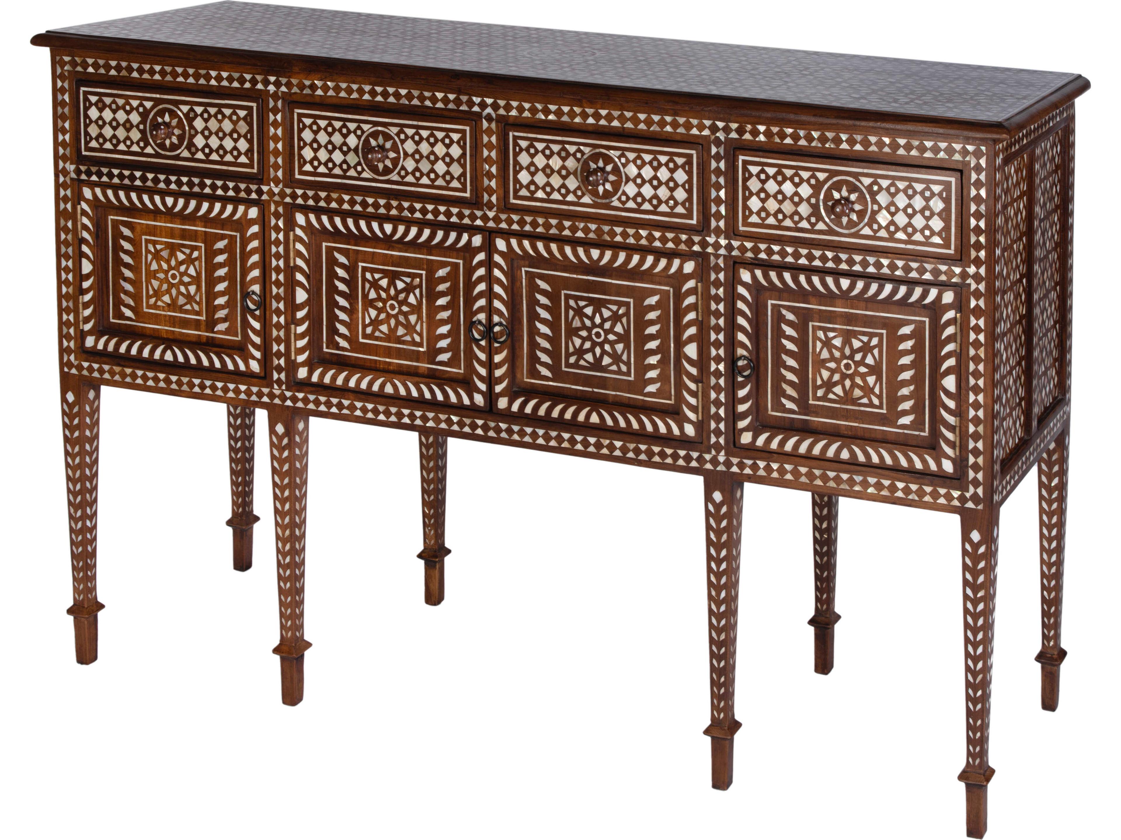 Manali Rectangular Wood Brown Console Table