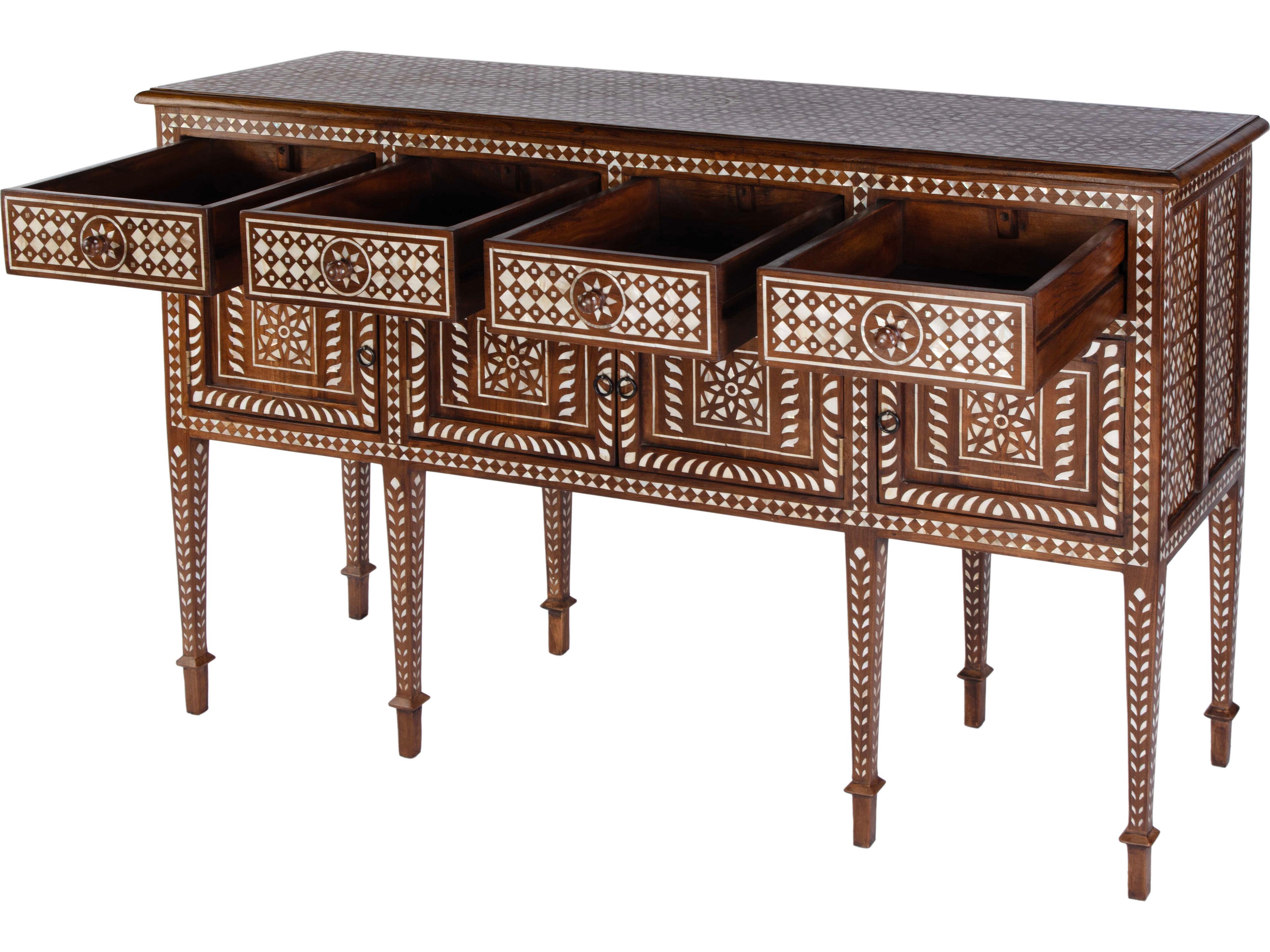 Butler Manali Rectangular Wood Brown Console Table