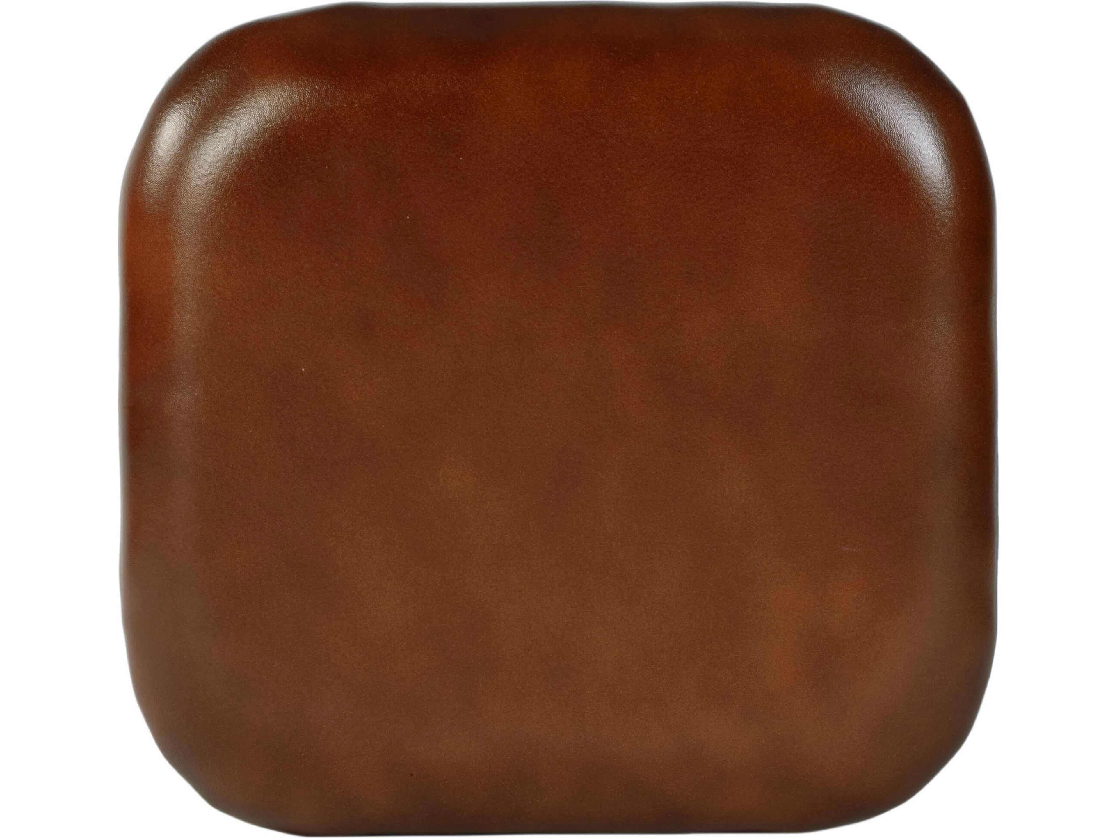 Butler Eastham Brown Silver Leather Counter Stool