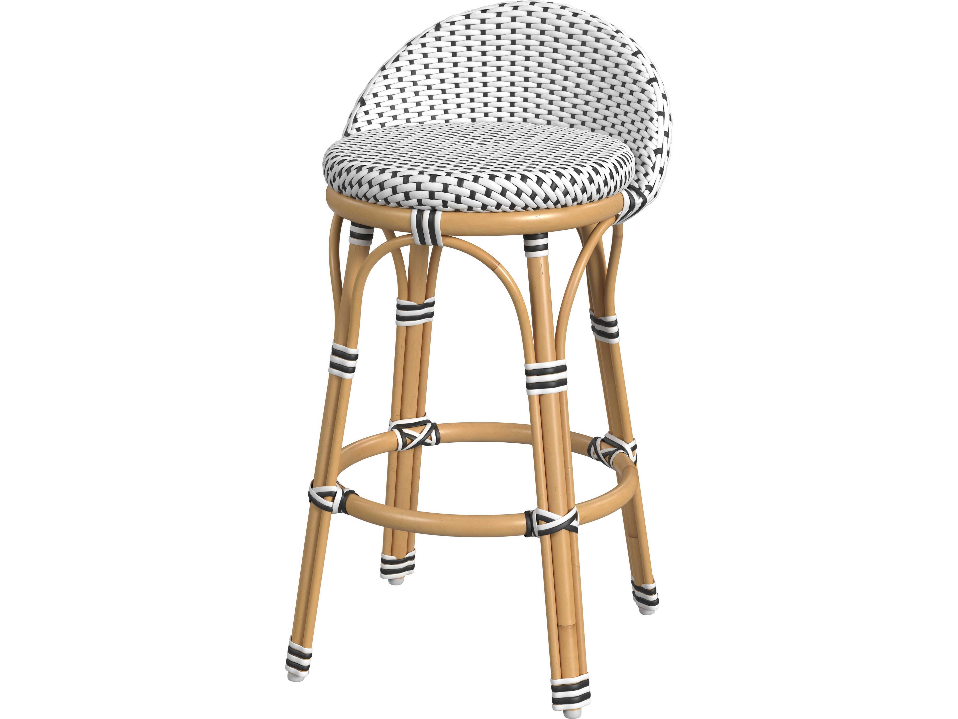 Inez Black White Counter Stool