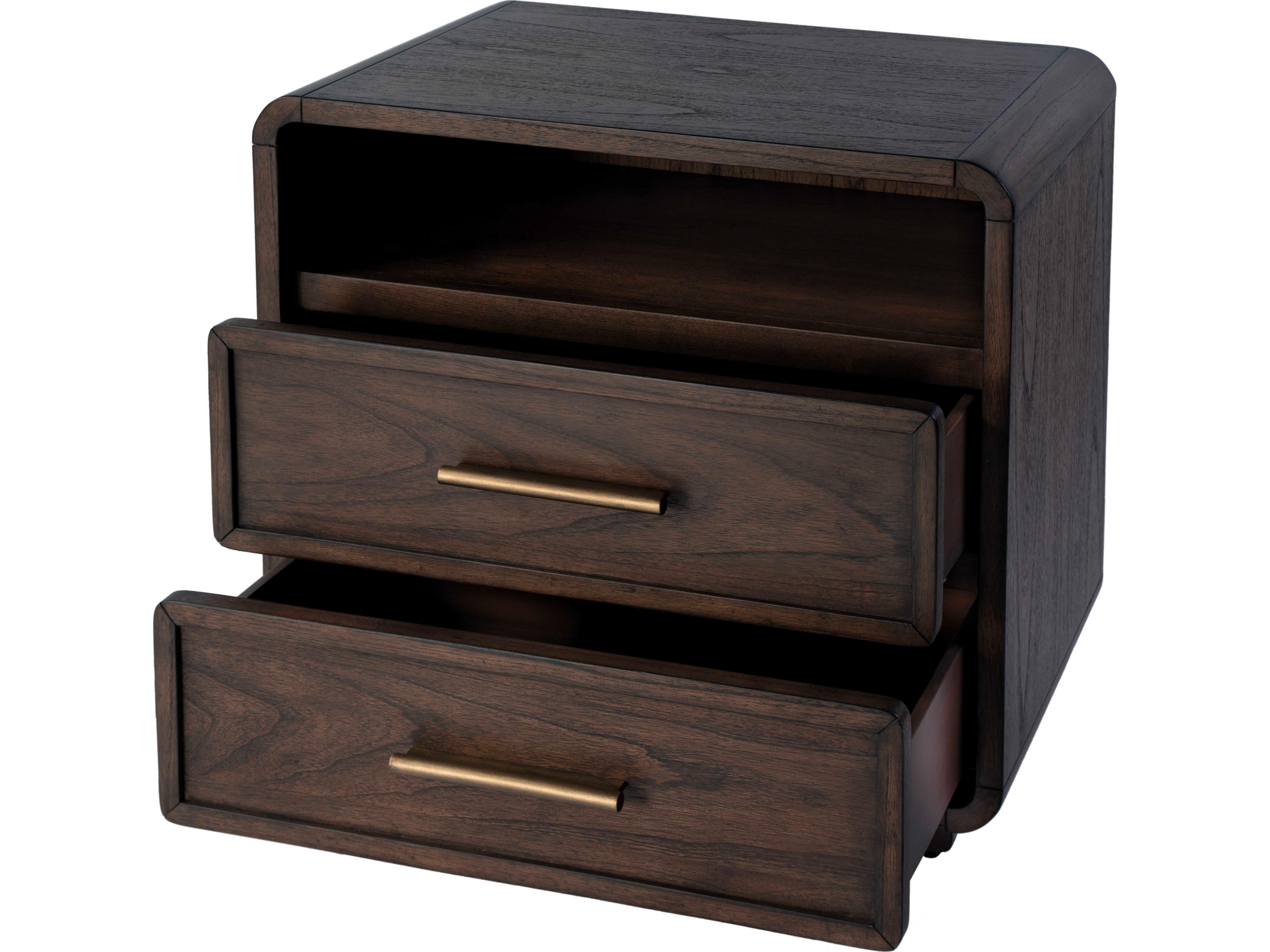 Butler Keenan 2-Drawers Mindi Wood Nightstand