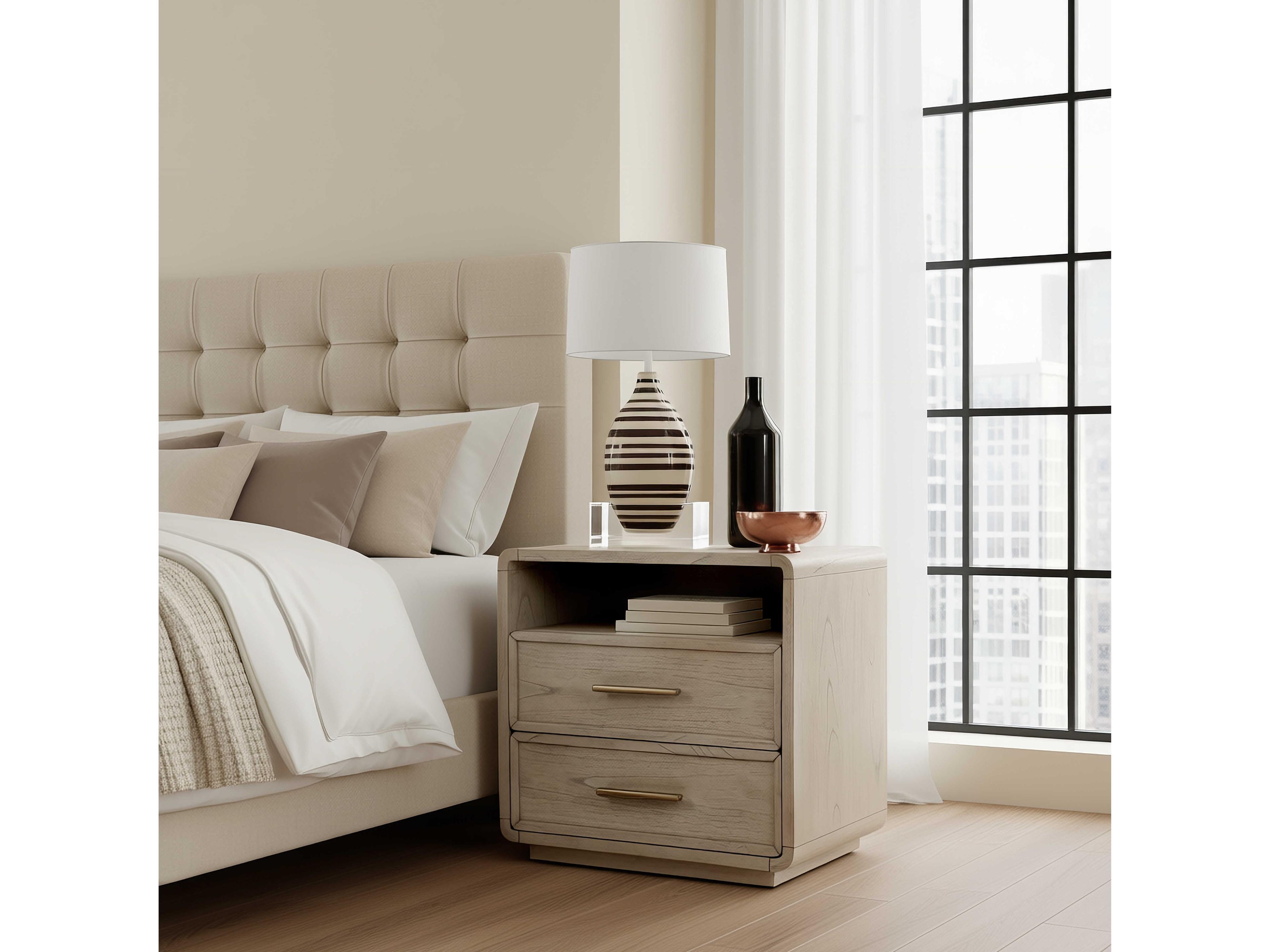 Butler Keenan 2-Drawers Brown Mindi Wood Nightstand