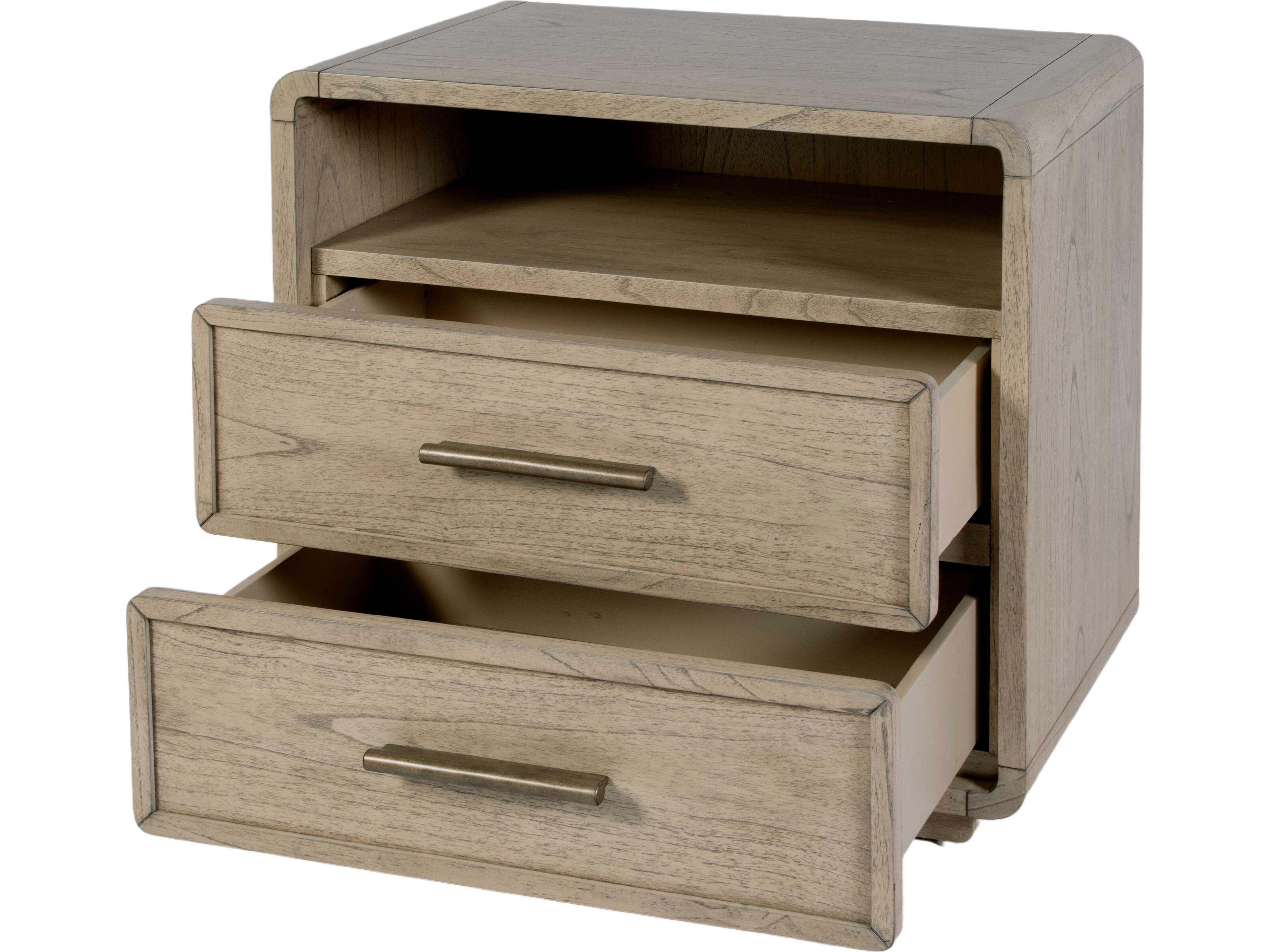 Butler Keenan 2-Drawers Brown Mindi Wood Nightstand