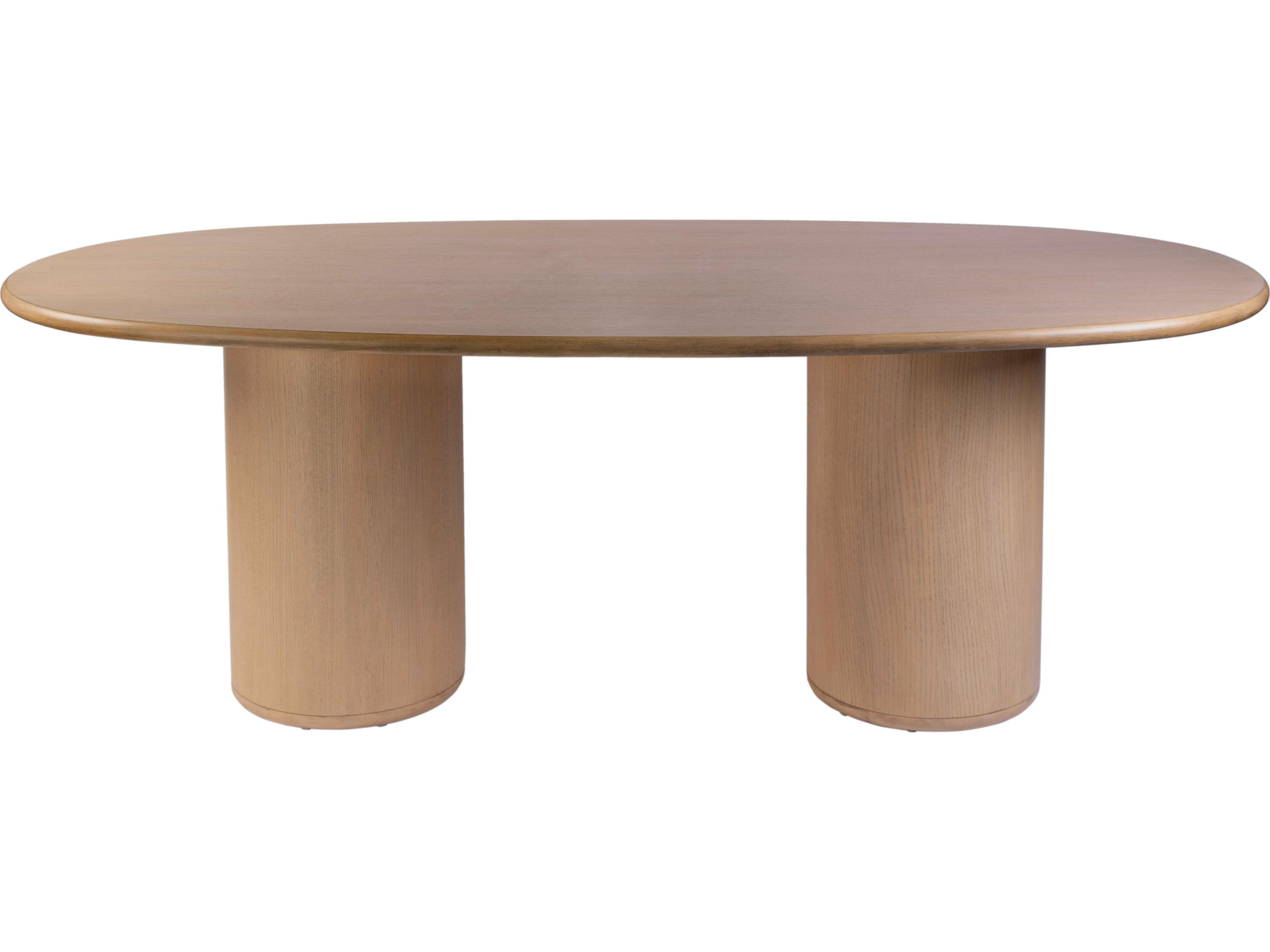 Kersten Oval Light Driftwood Dining Table