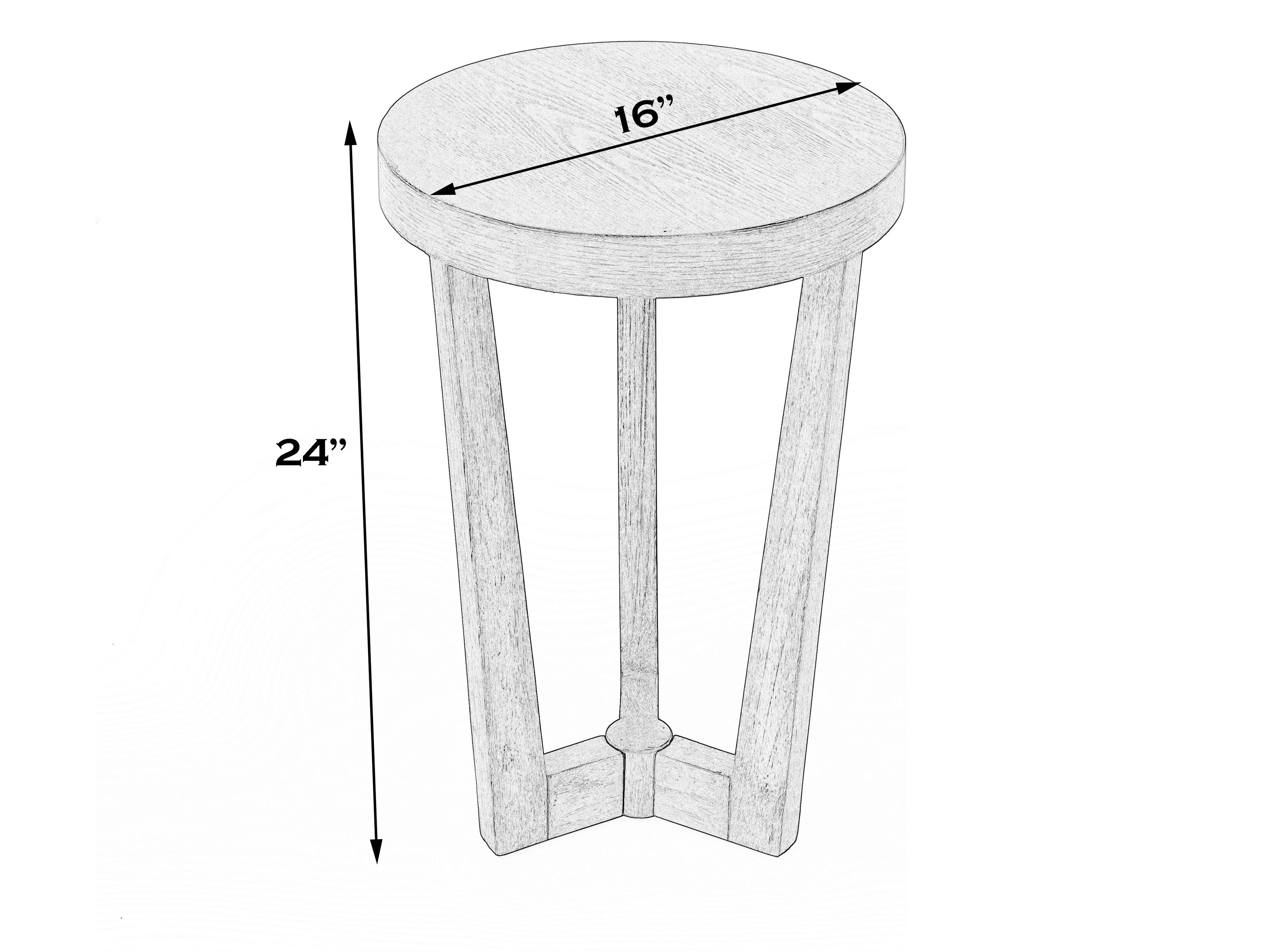 Butler Aphra Round Powder Gray End Table