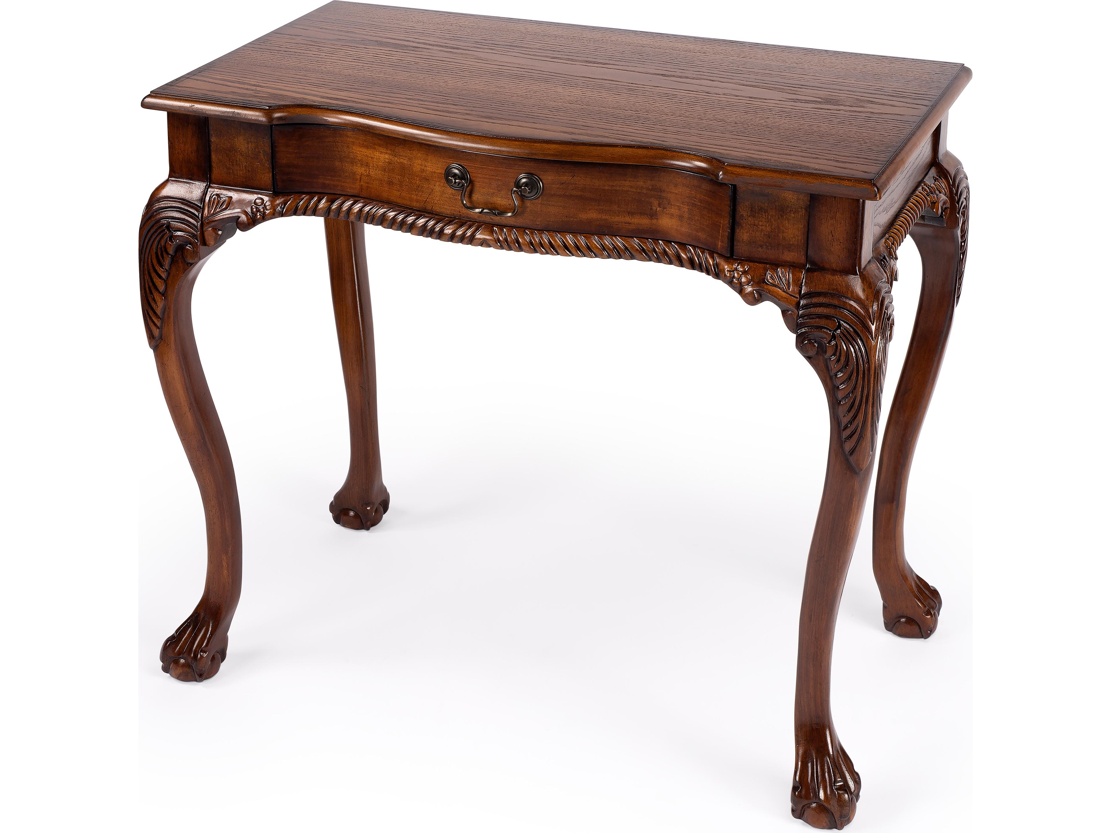 Dupree Vintage Oak Brown Wood Writing Desk