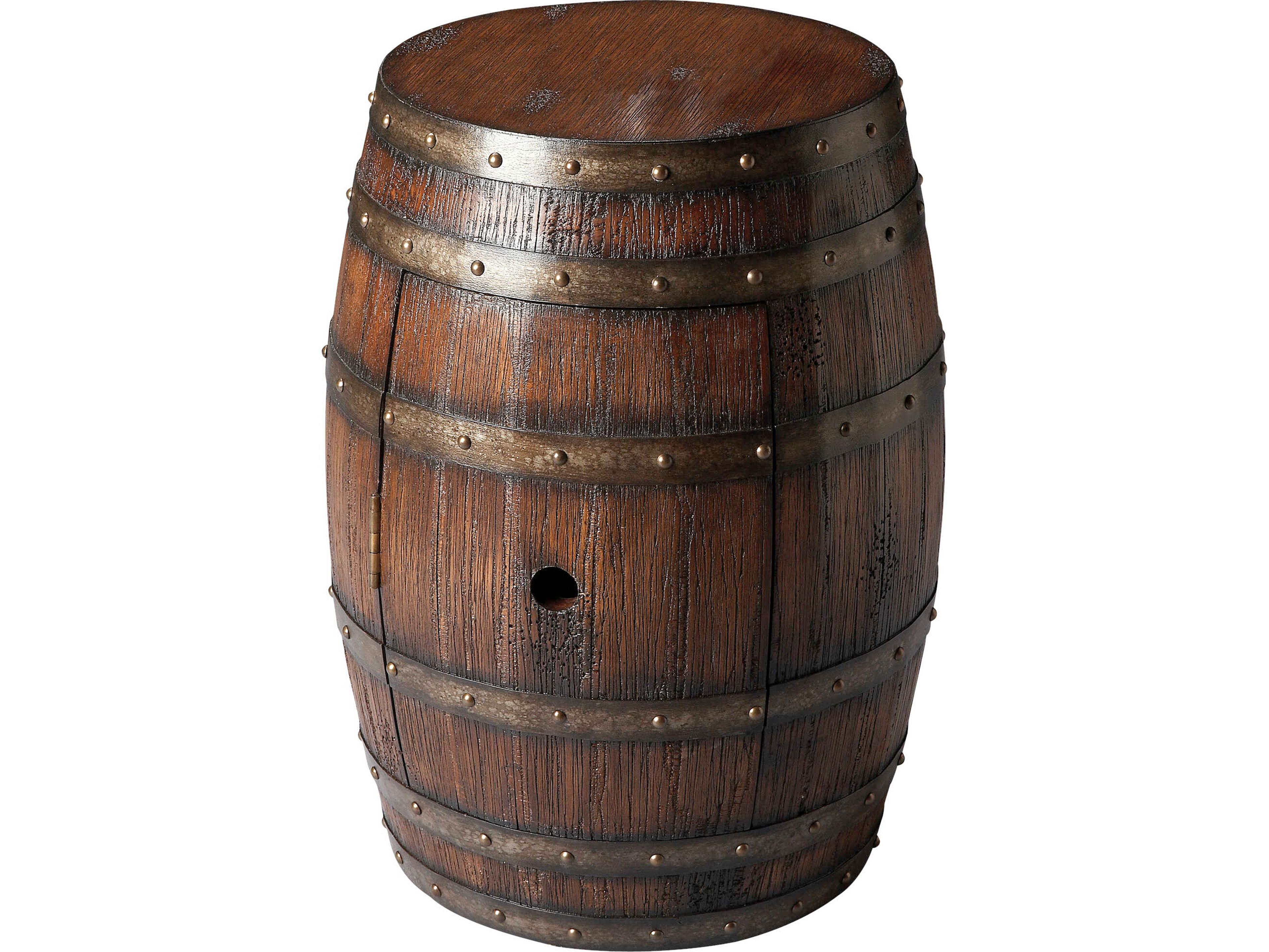 Lovell Round Wood Dark Brown End Table