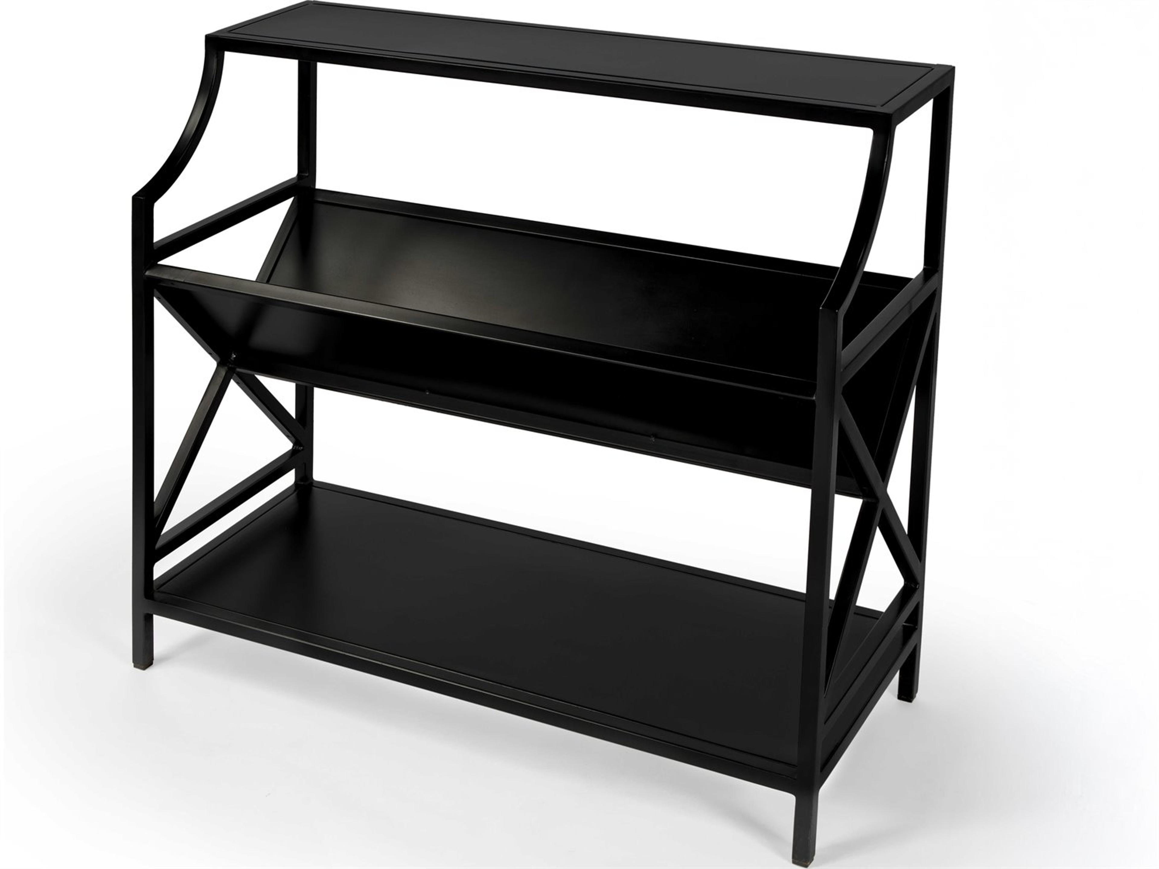 Keats Black Bookcase