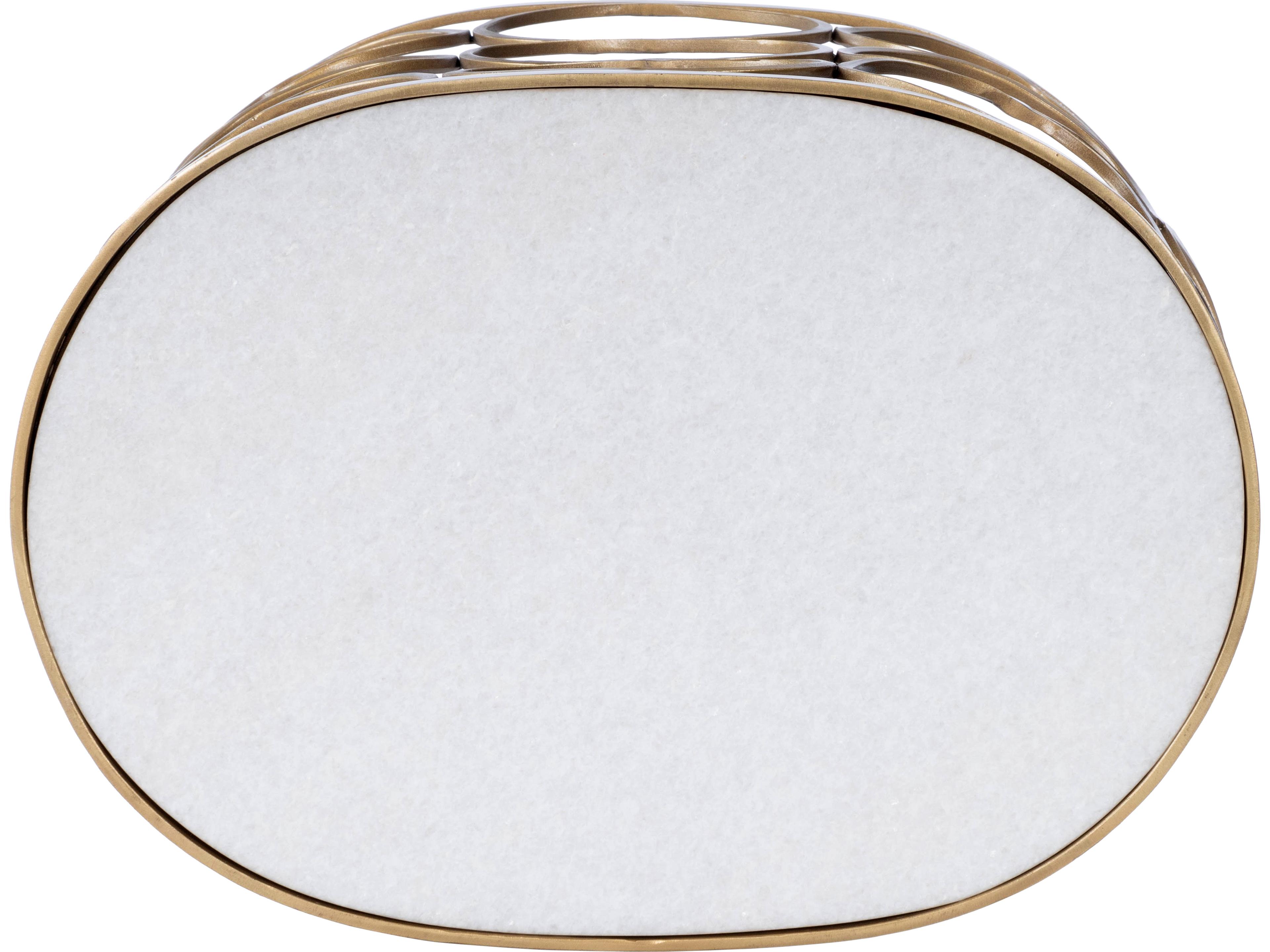 Butler Talulah Oval Marble Metalworks End Table