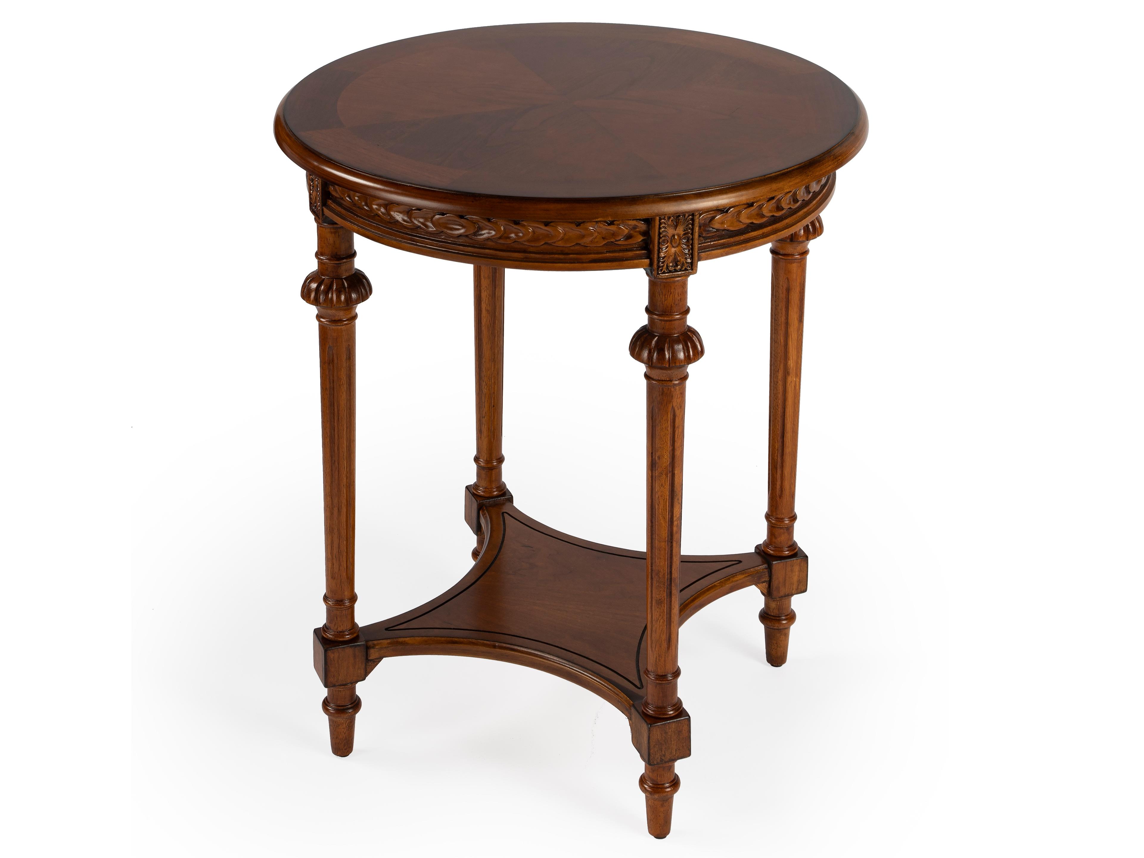 Hellinger Round Wood Olive Ash End Table