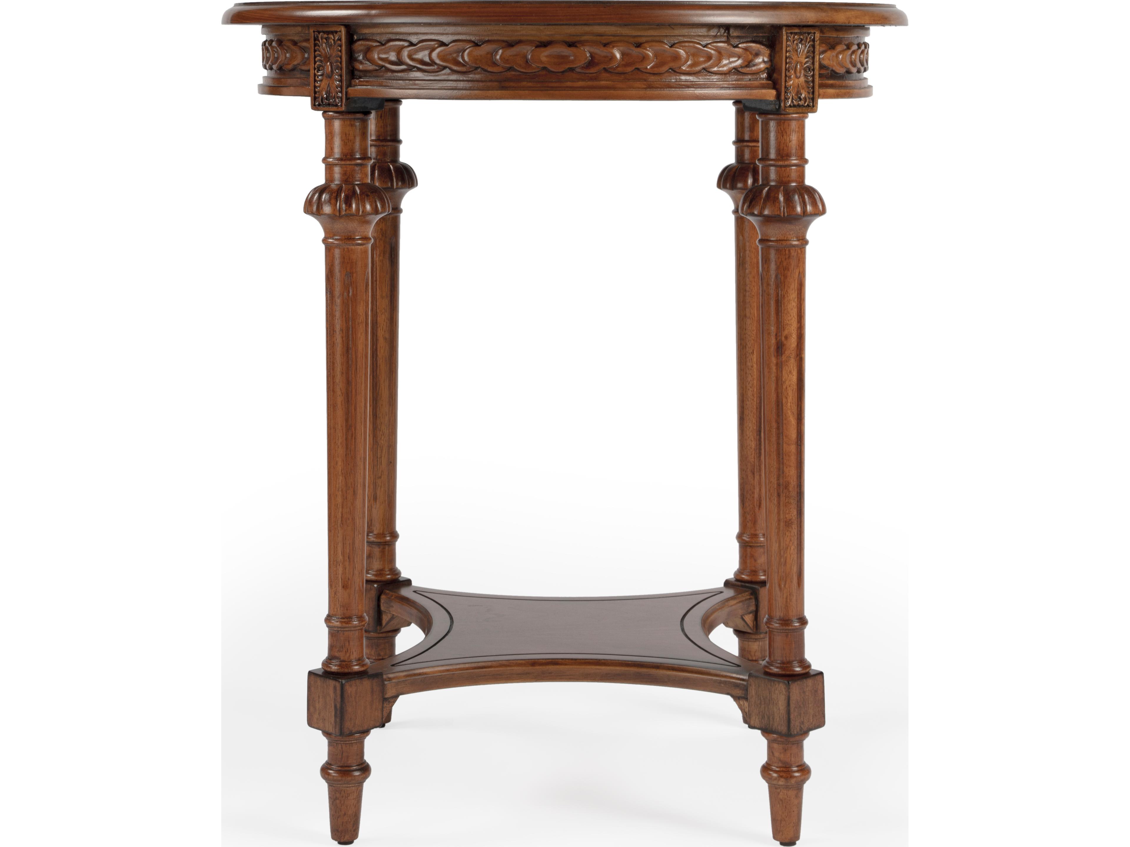 Butler Hellinger Round Wood Olive Ash End Table
