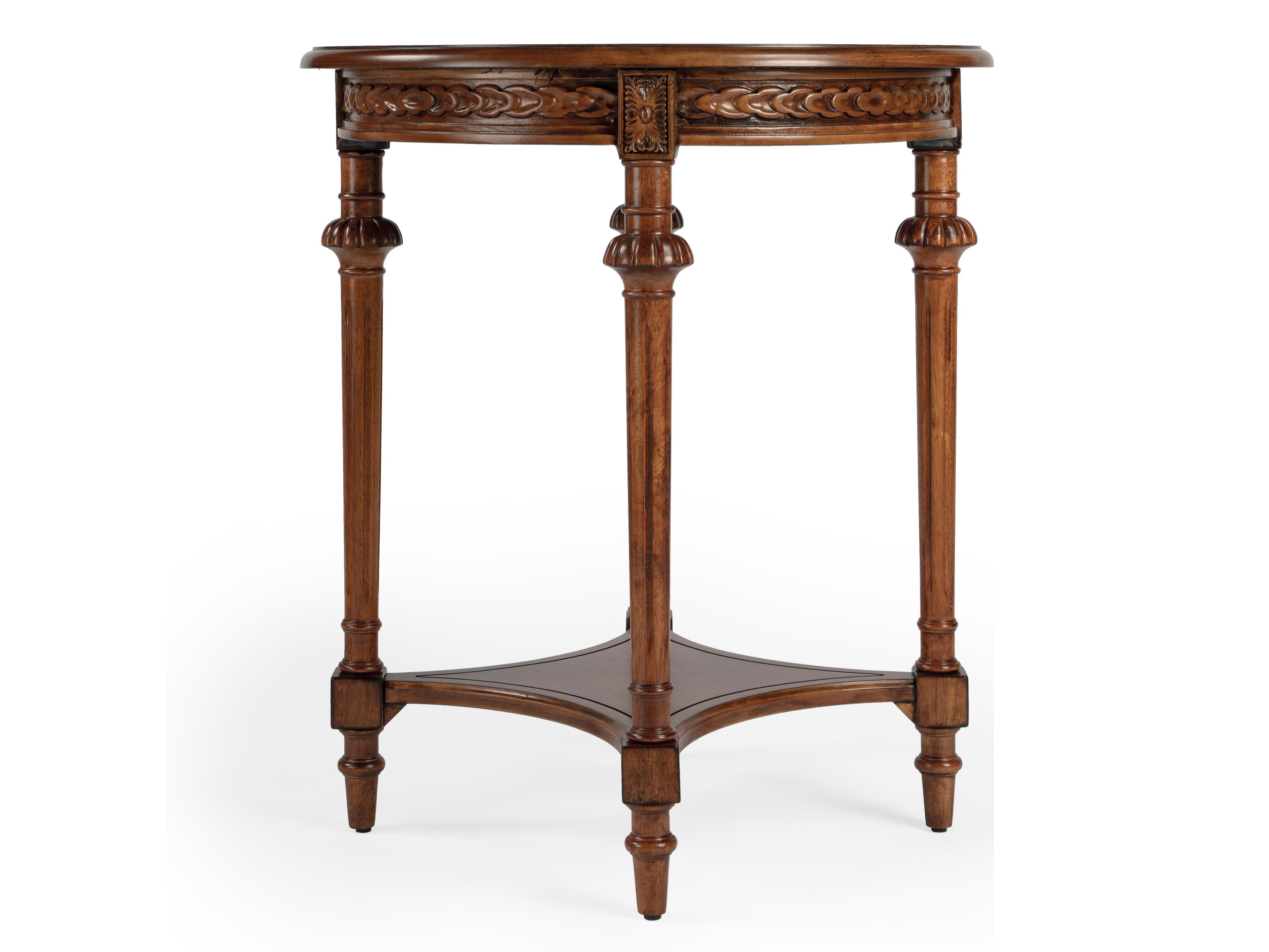 Butler Hellinger Round Wood Olive Ash End Table