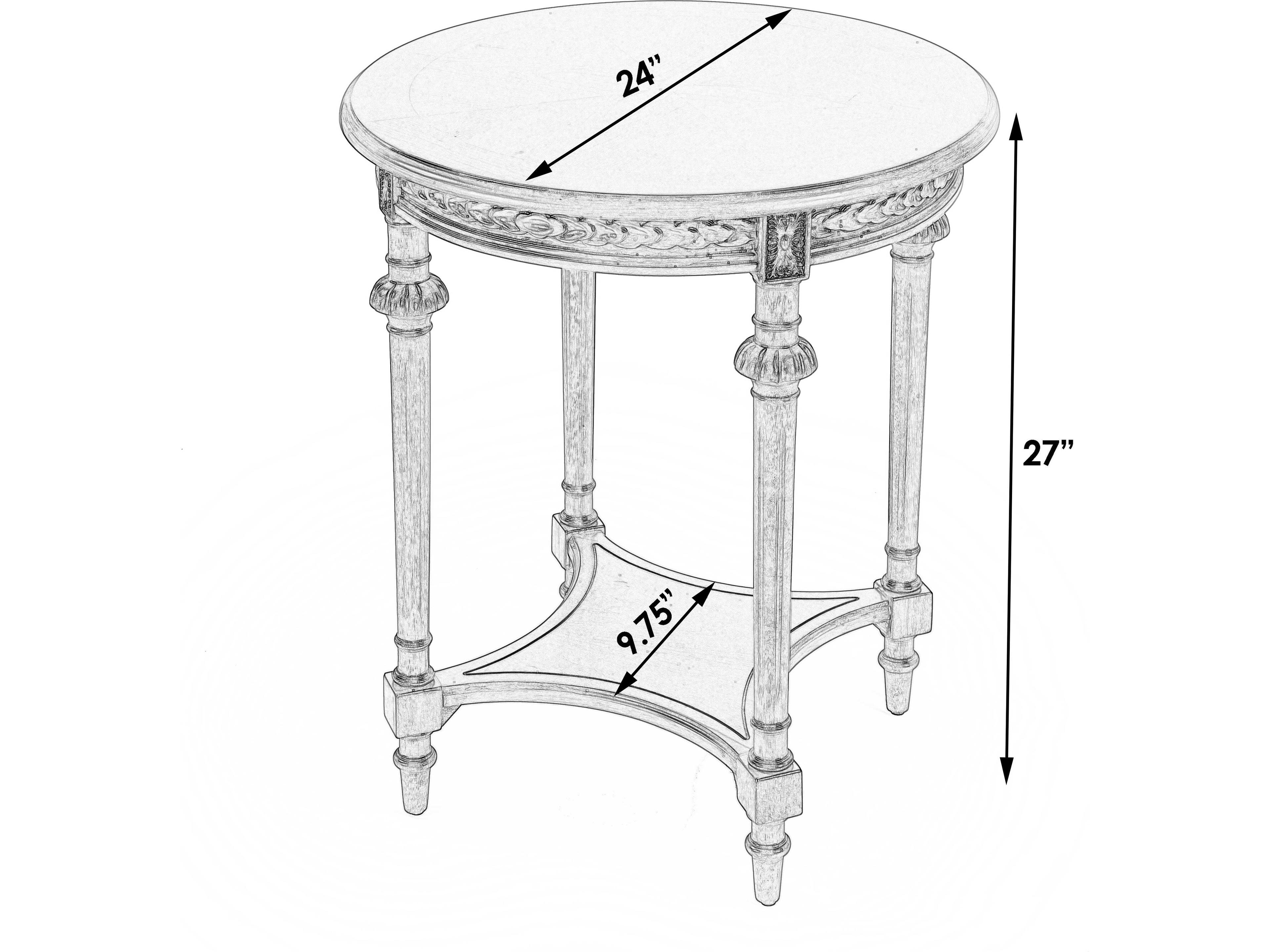 Butler Hellinger Round Wood Gray End Table
