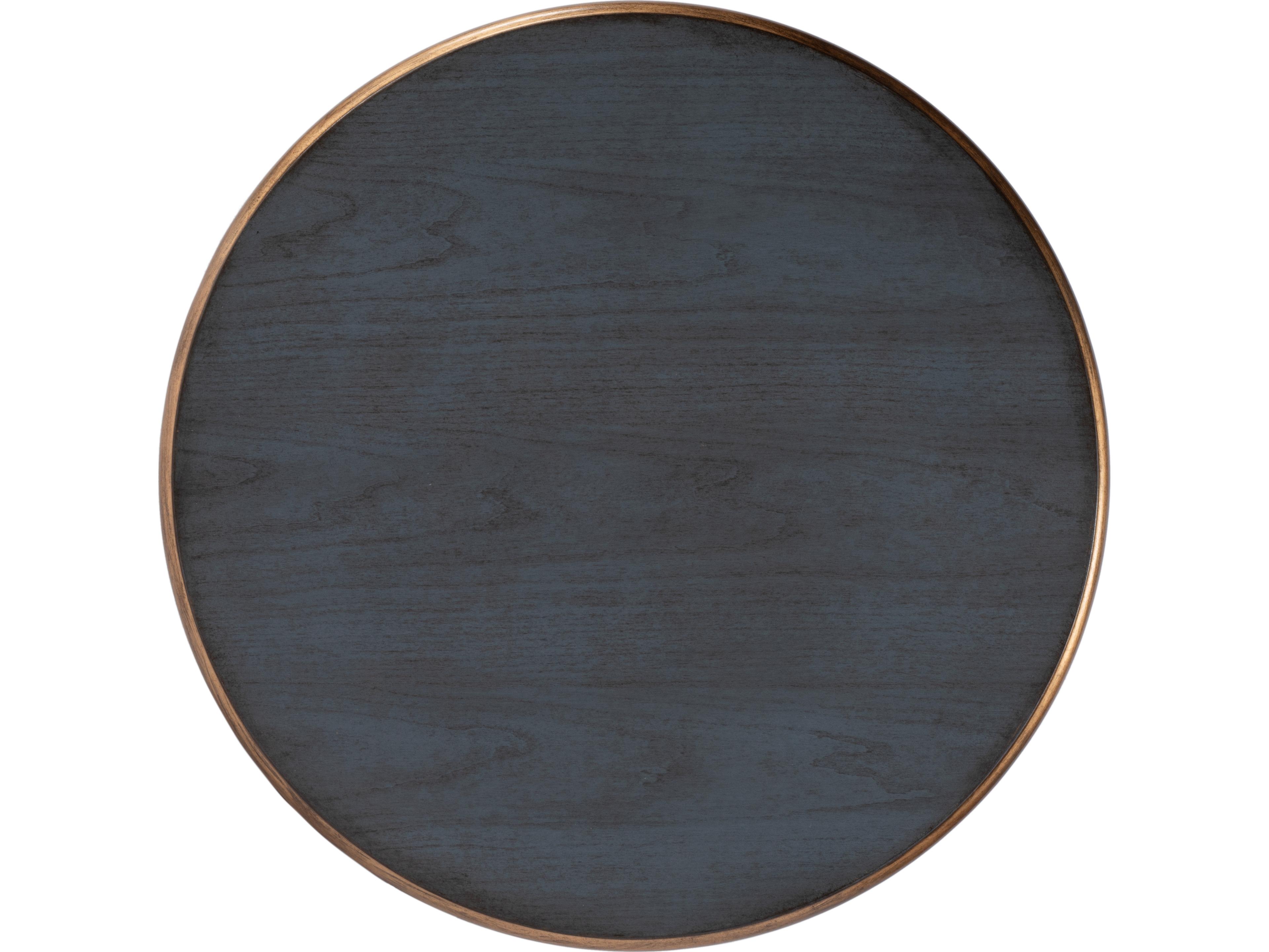 Butler Hellinger Round Wood Royal Pastel Blue End Table