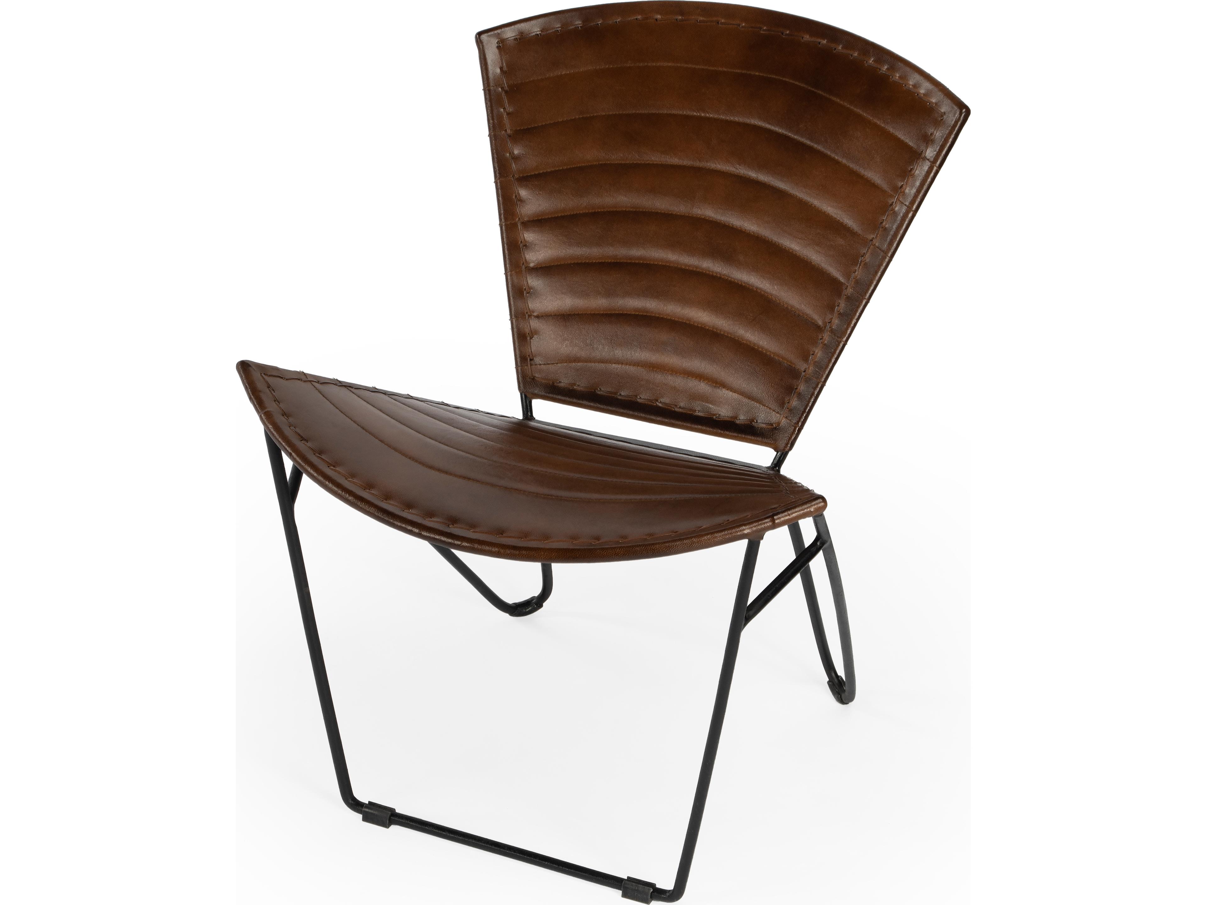 Felix Brown Leather Accent Chair