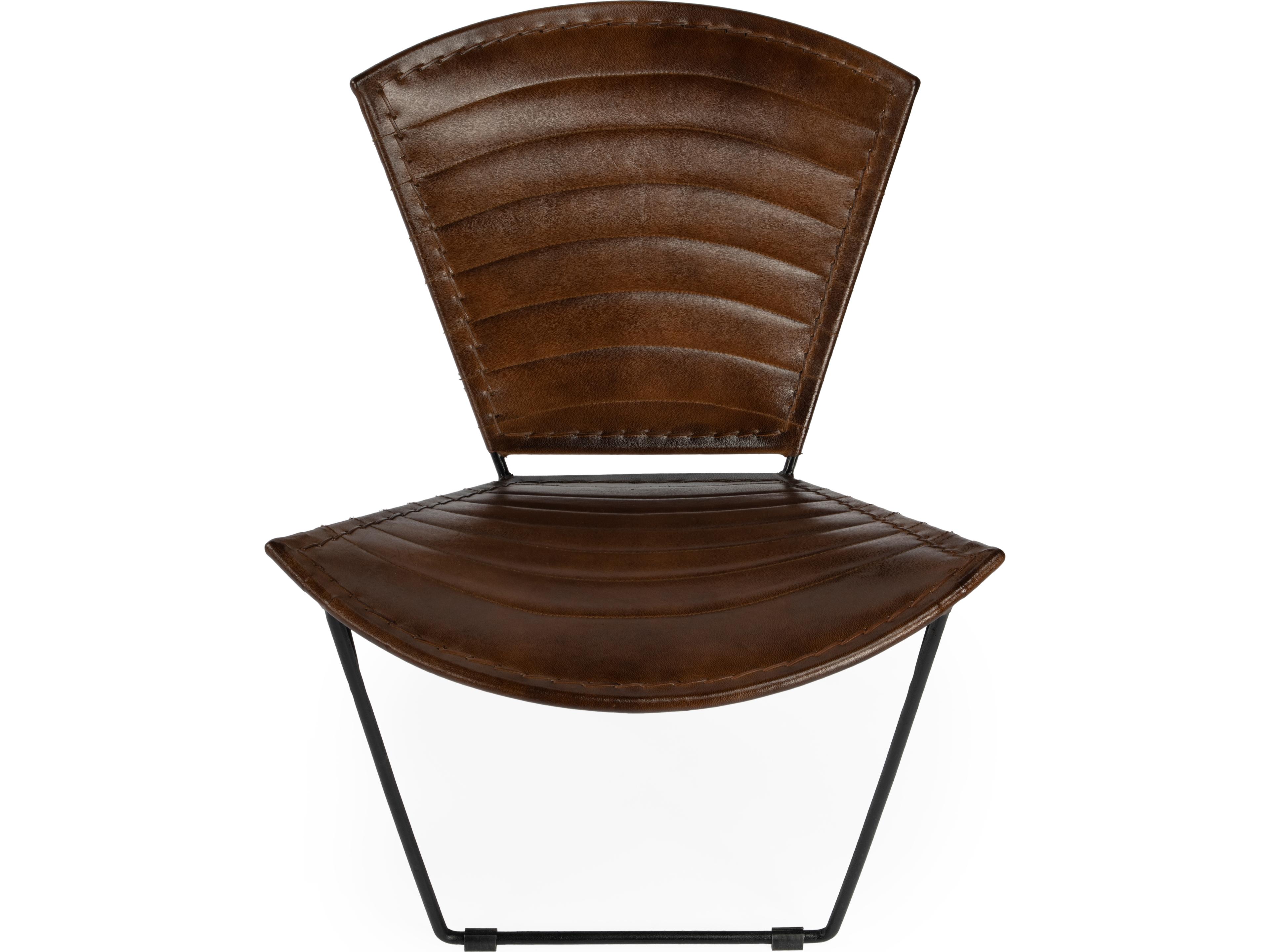 Butler Felix Brown Leather Accent Chair