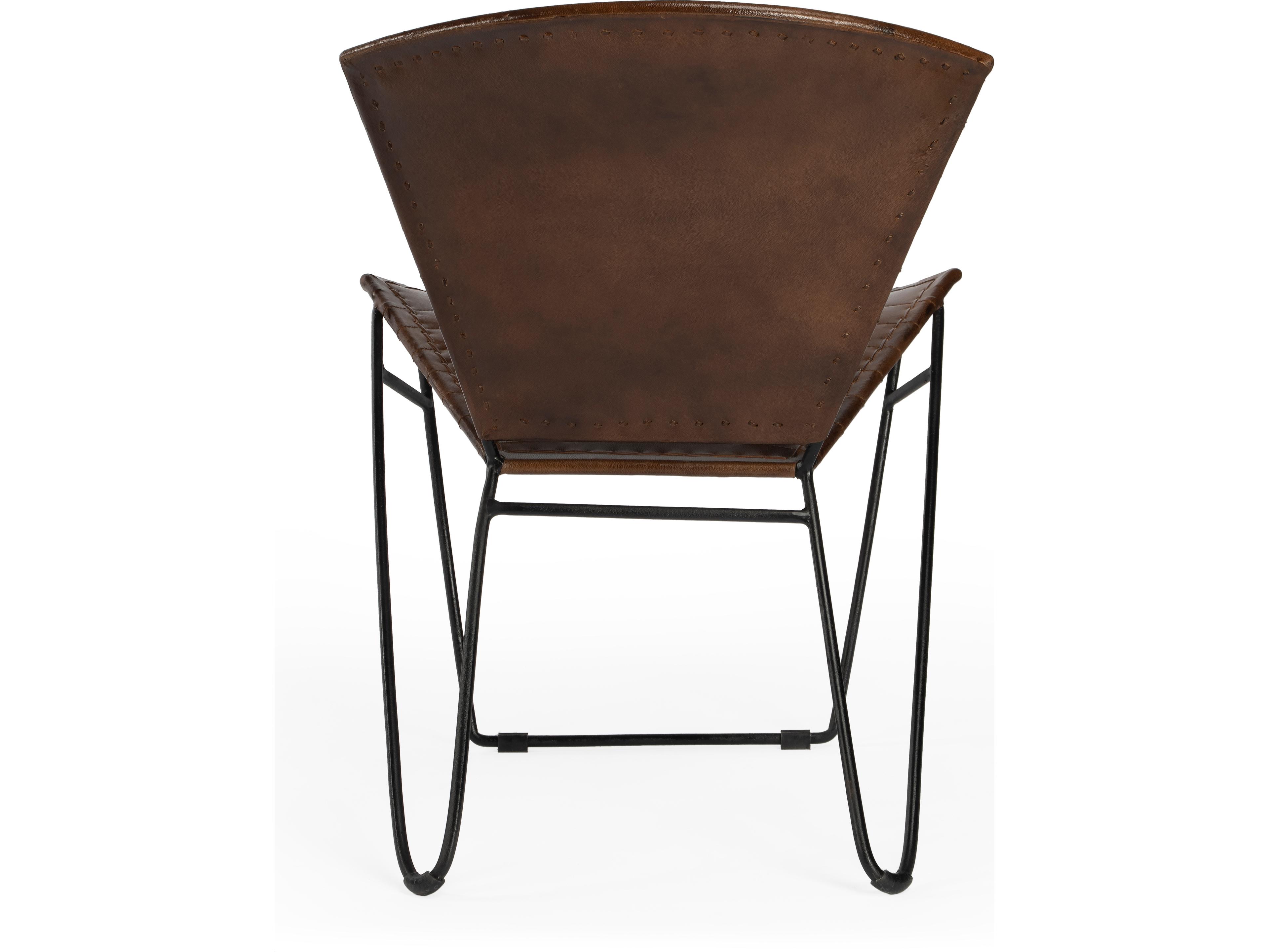 Butler Felix Brown Leather Accent Chair