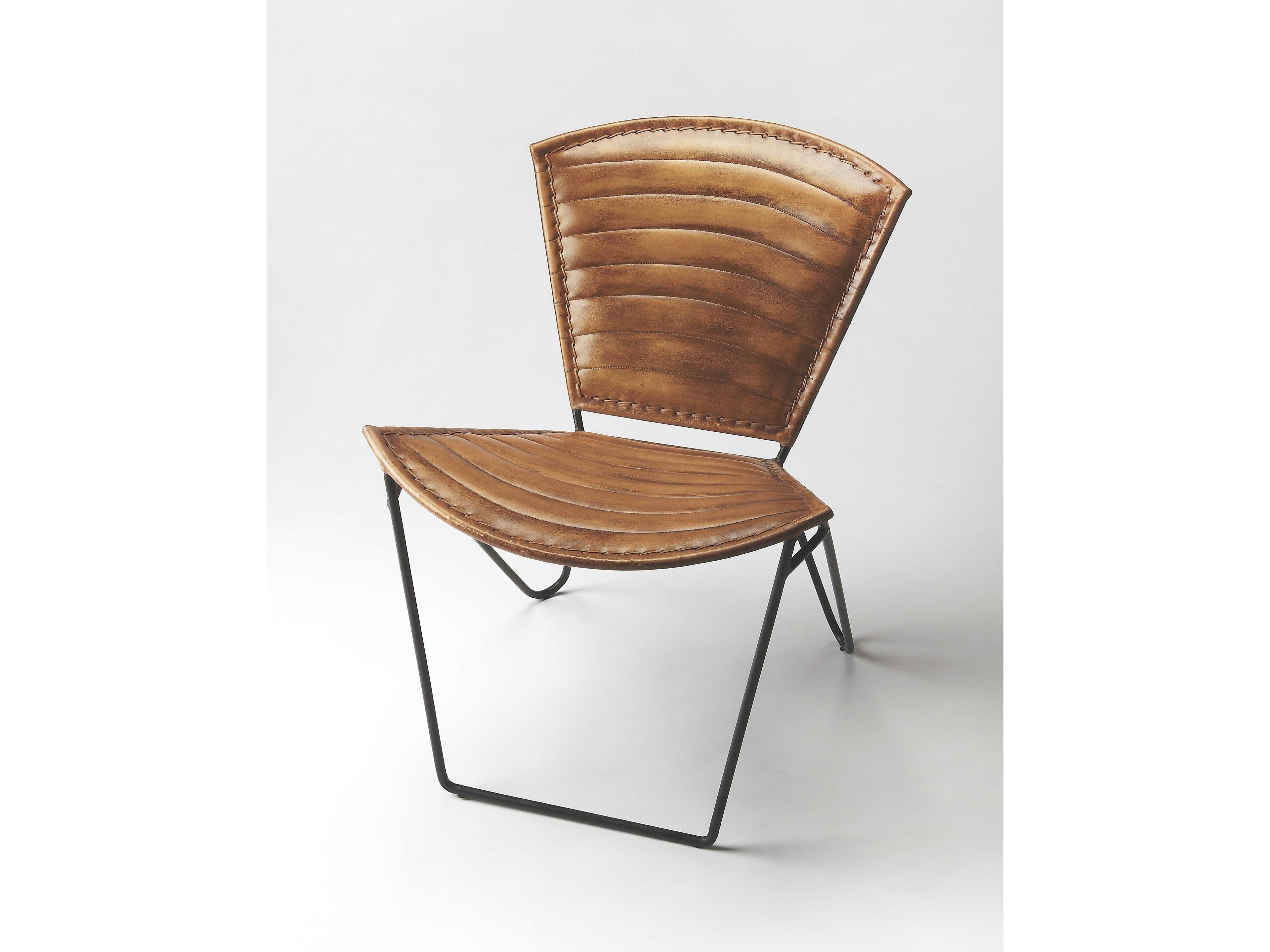 Felix Brown Leather Accent Chair