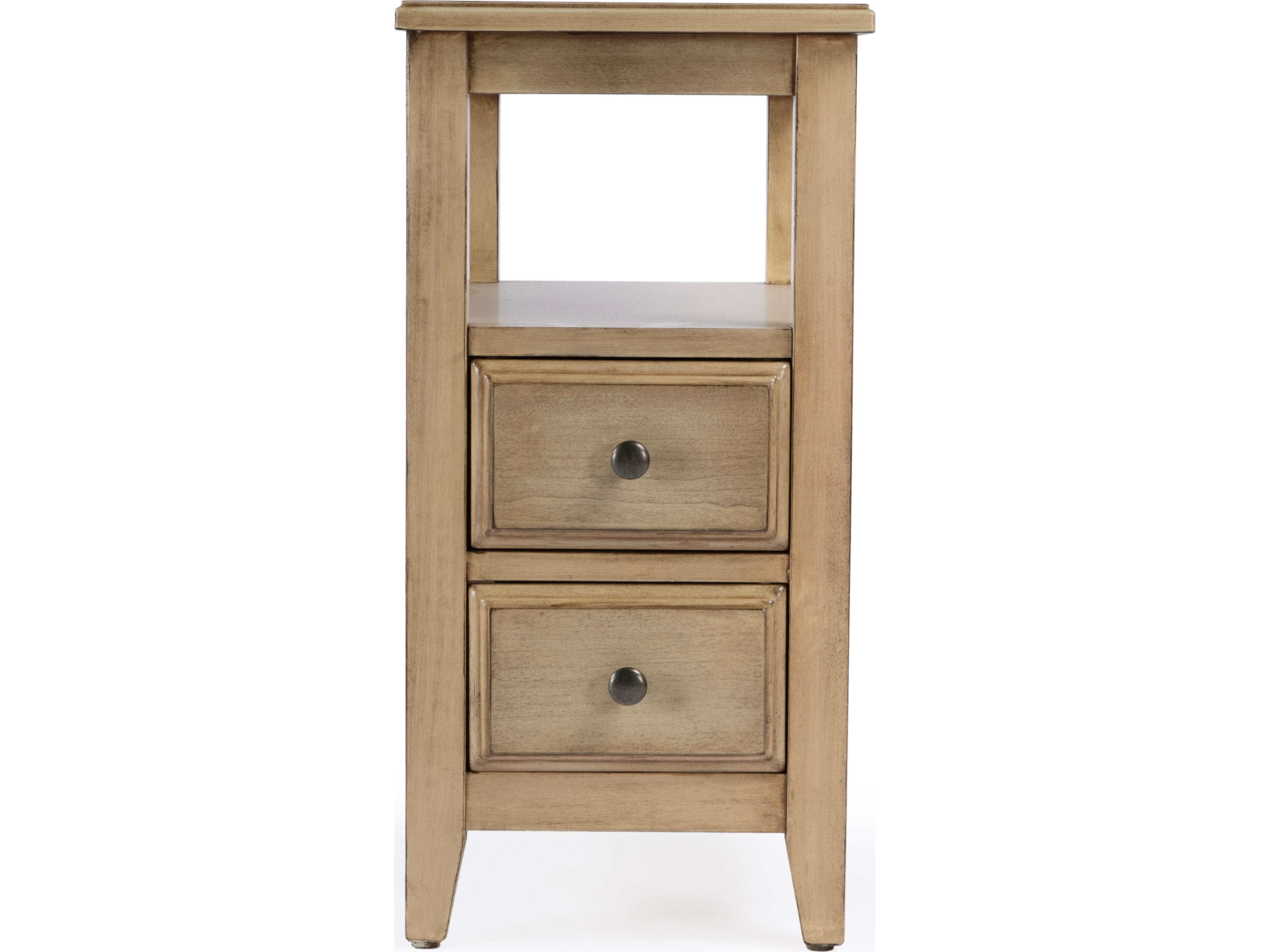 Butler Marcus Rectangular Wood Antique Beige End Table