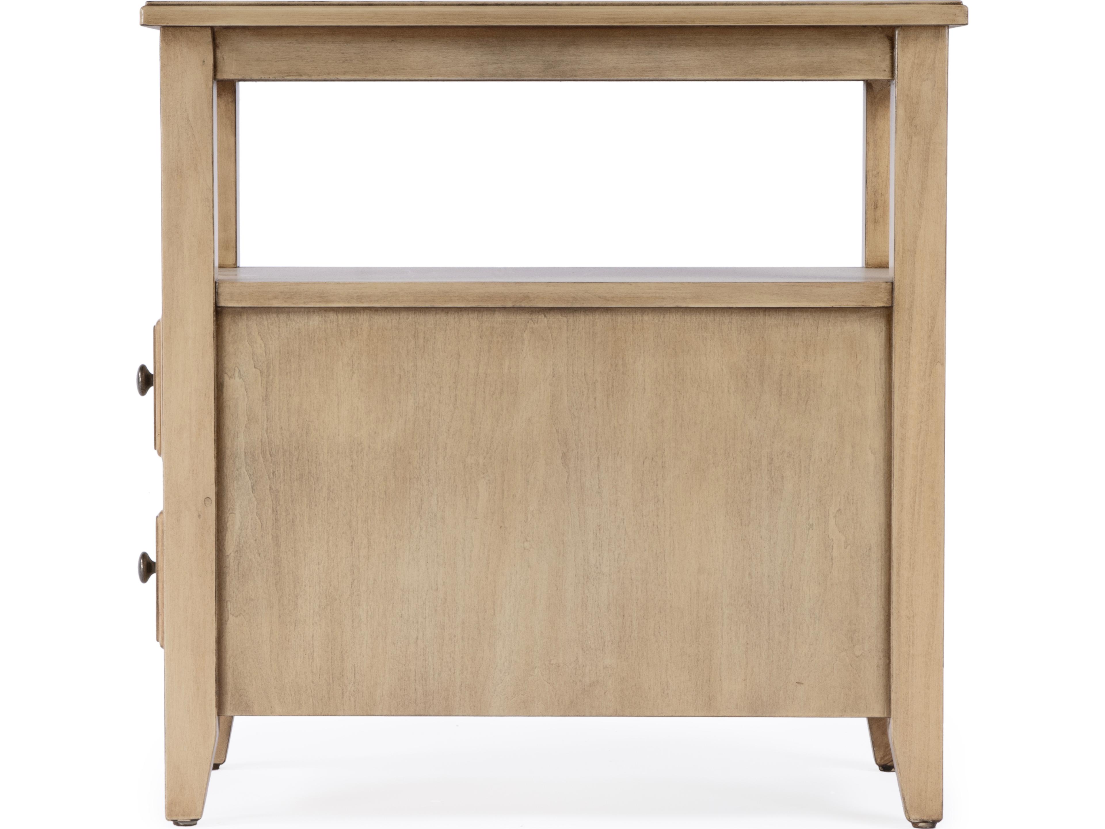 Butler Marcus Rectangular Wood Antique Beige End Table