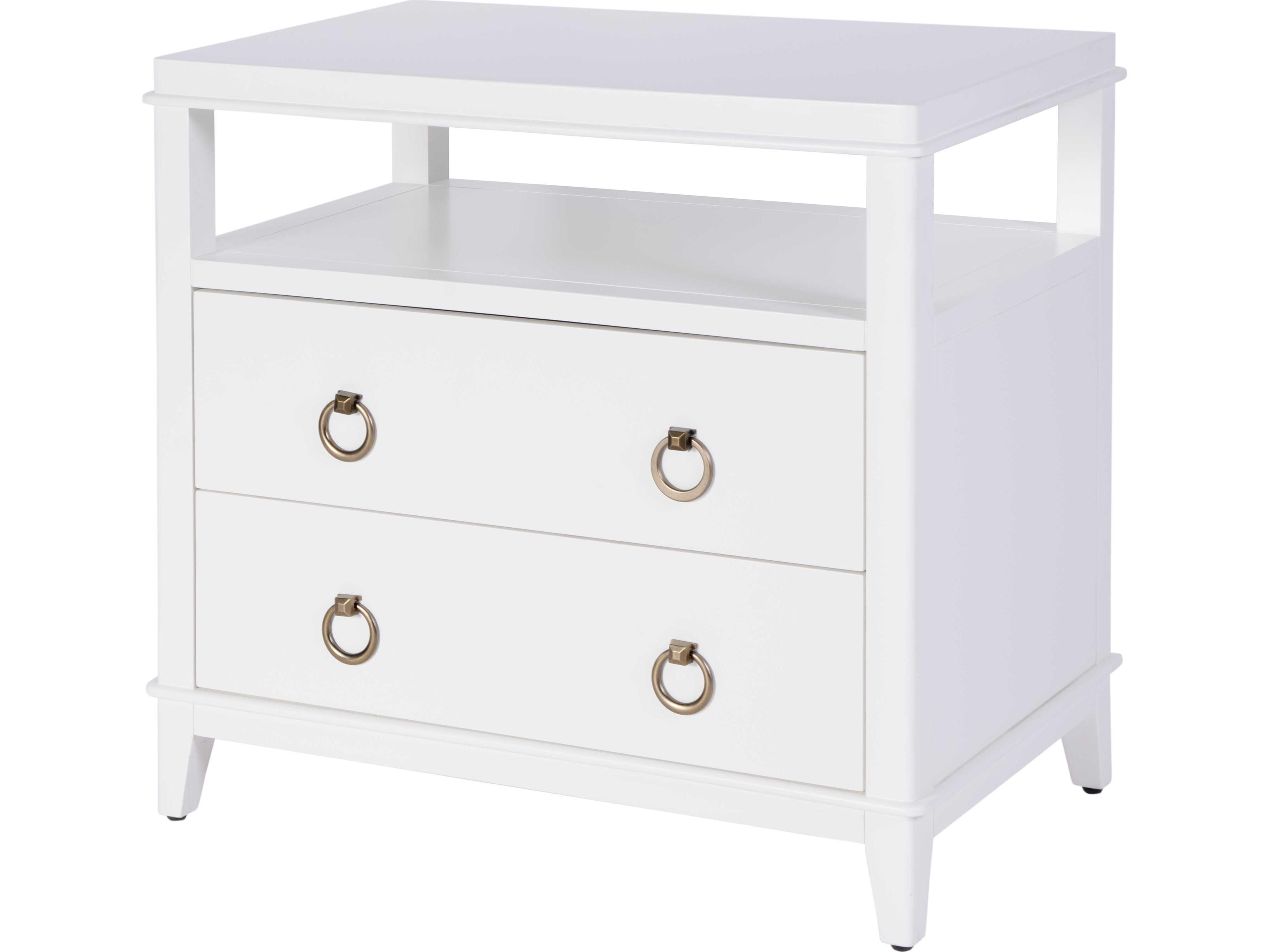 Highbury 2-Drawers Acacia Wood Nightstand