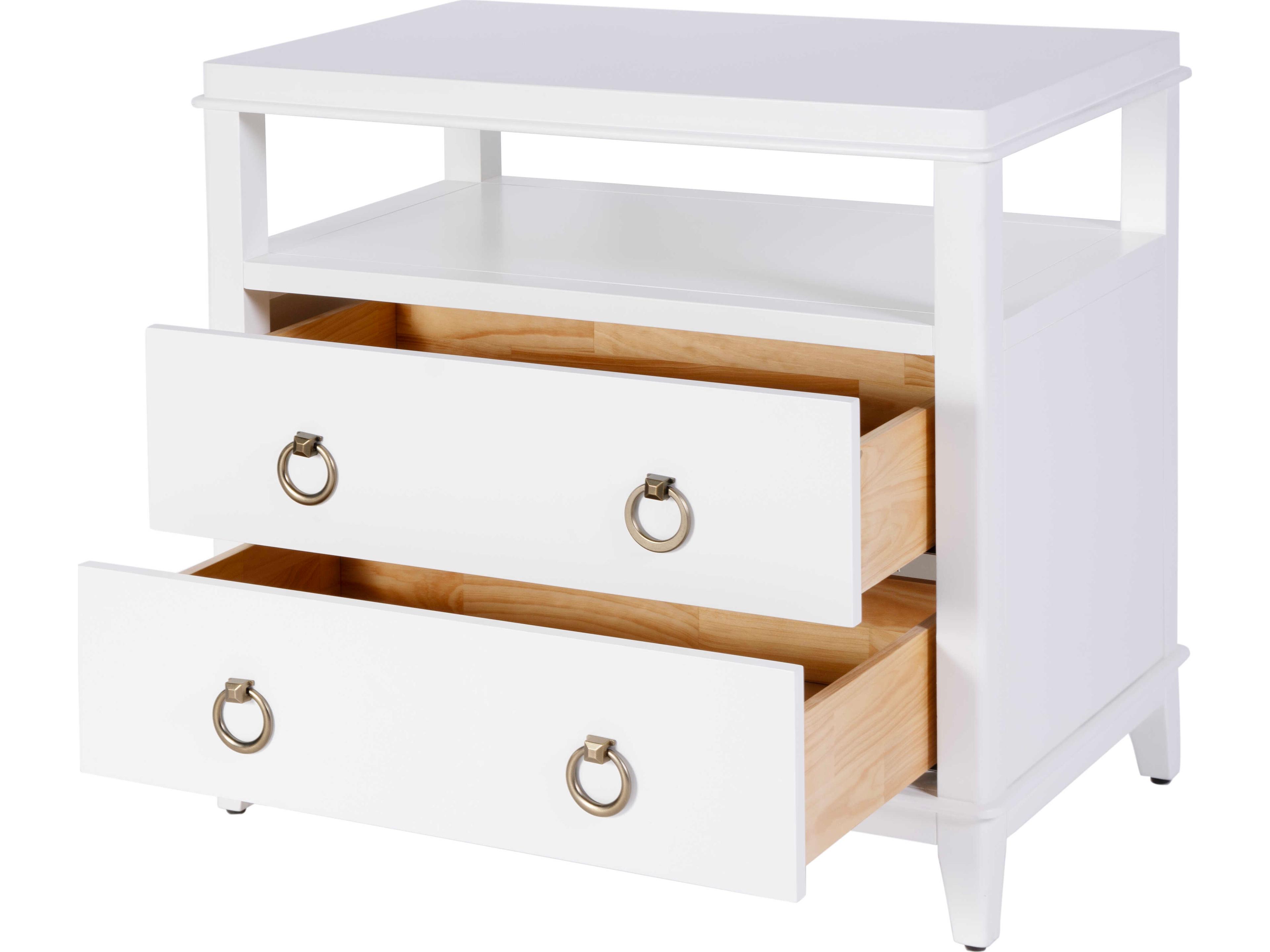 Butler Highbury 2-Drawers Acacia Wood Nightstand